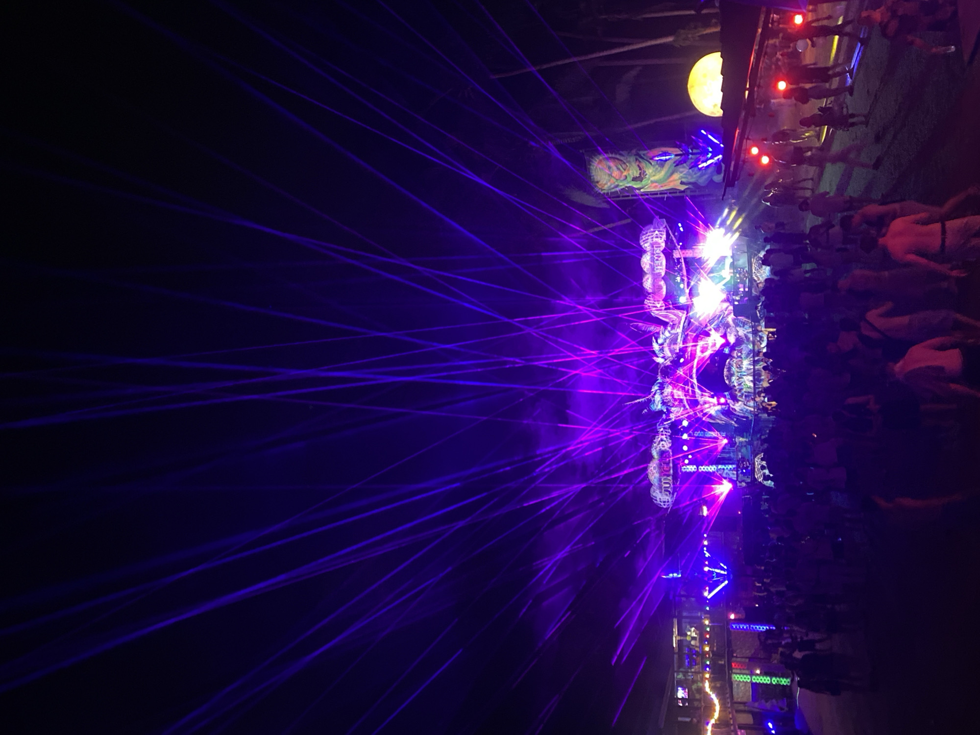 Nighttime music festival draws crowds in Ban Tai, Thailand