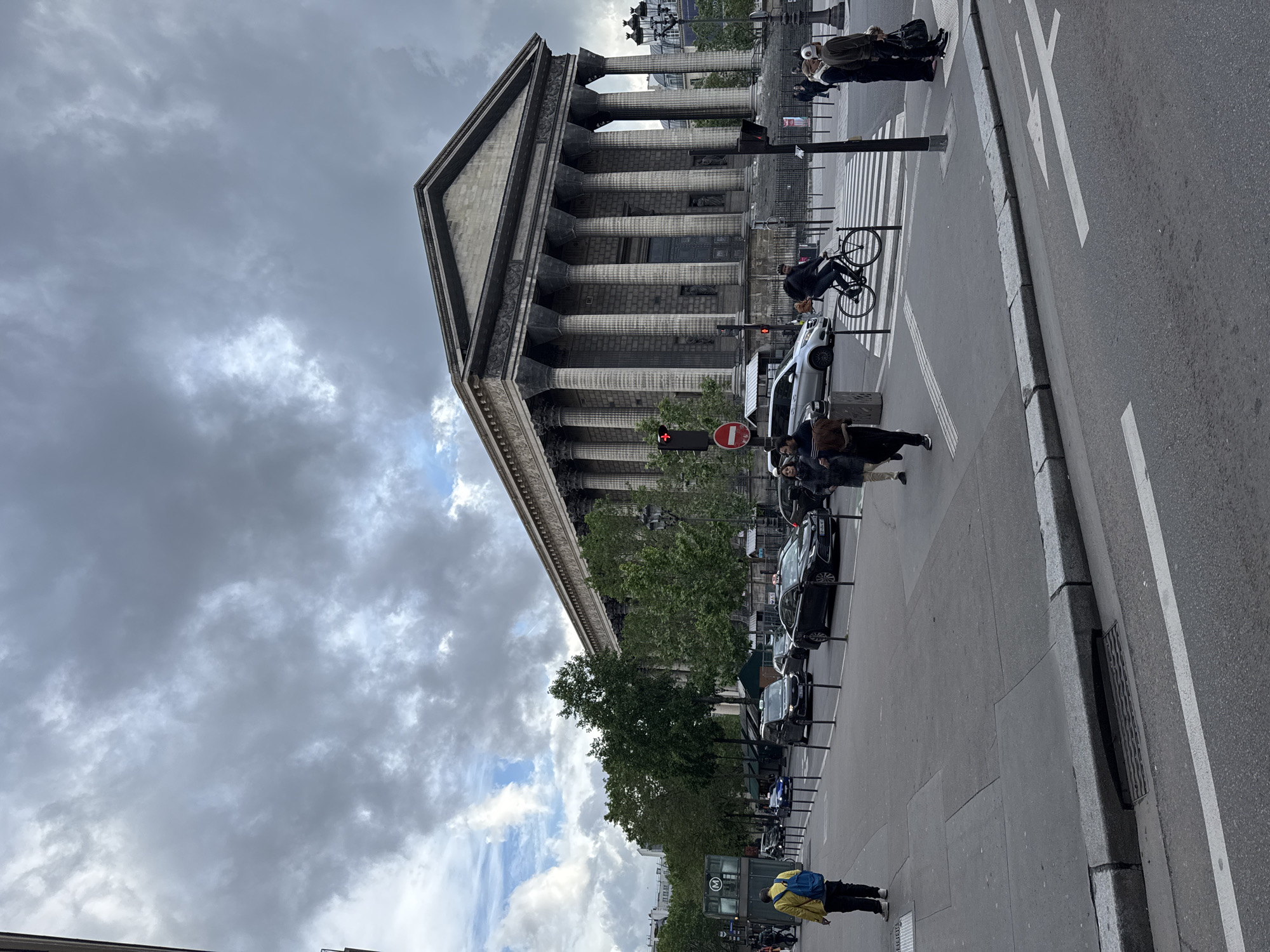 Pedestrian activity documented at Paris Madeleine Church