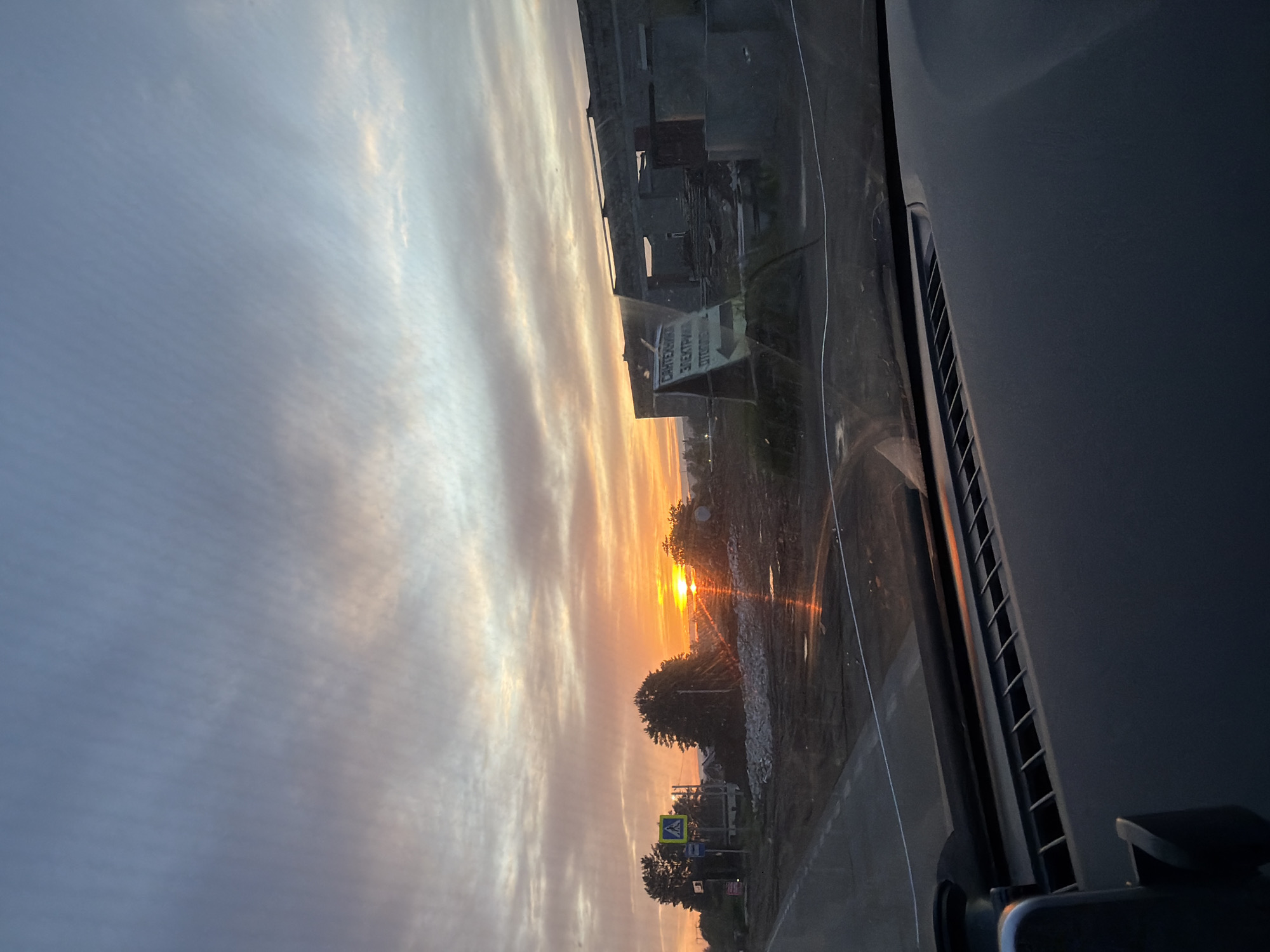 Evening sky transition documented in Chaikovsky, Russia