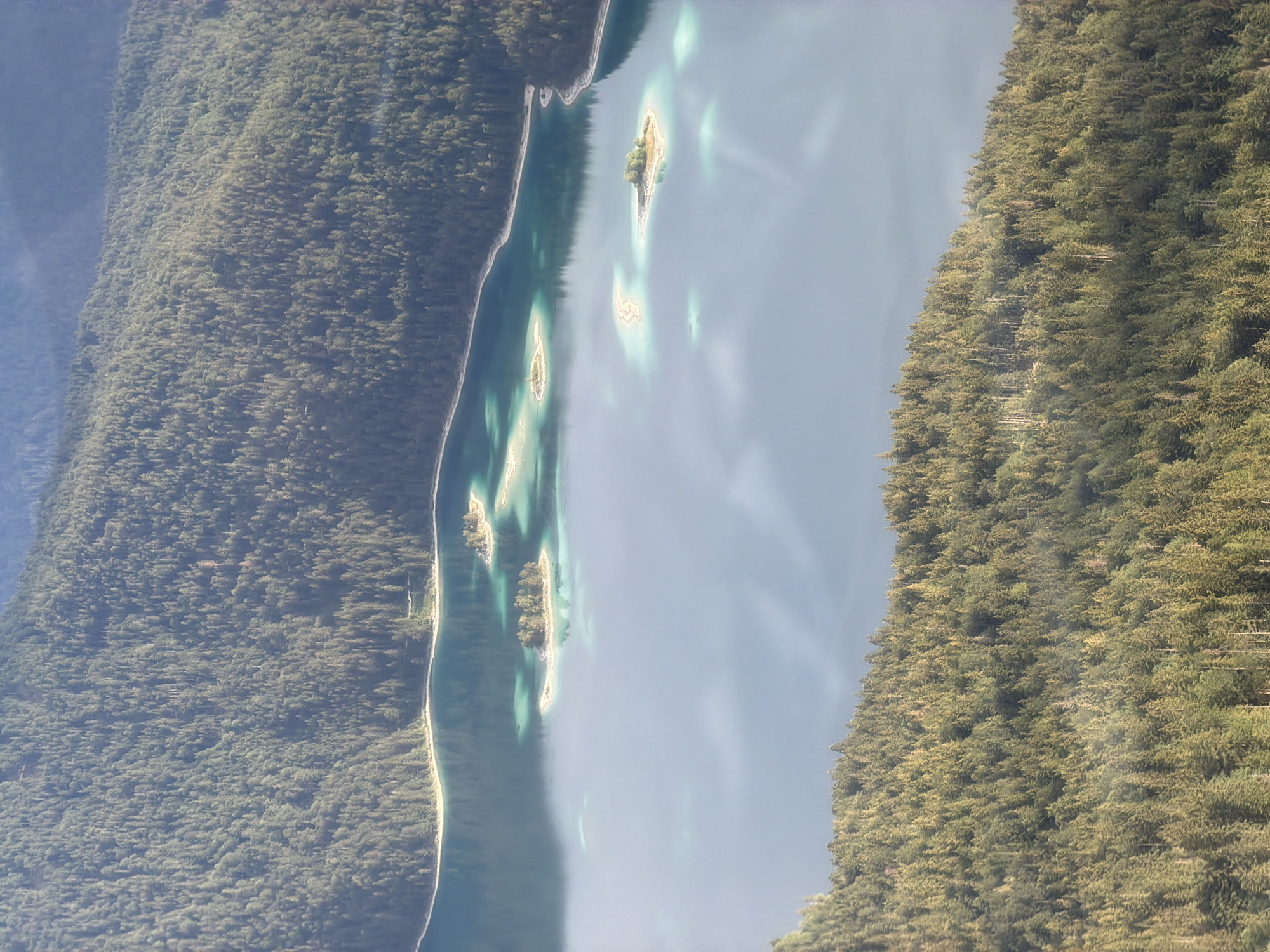 Turquoise lake and rocky slopes in the Bavarian Alps