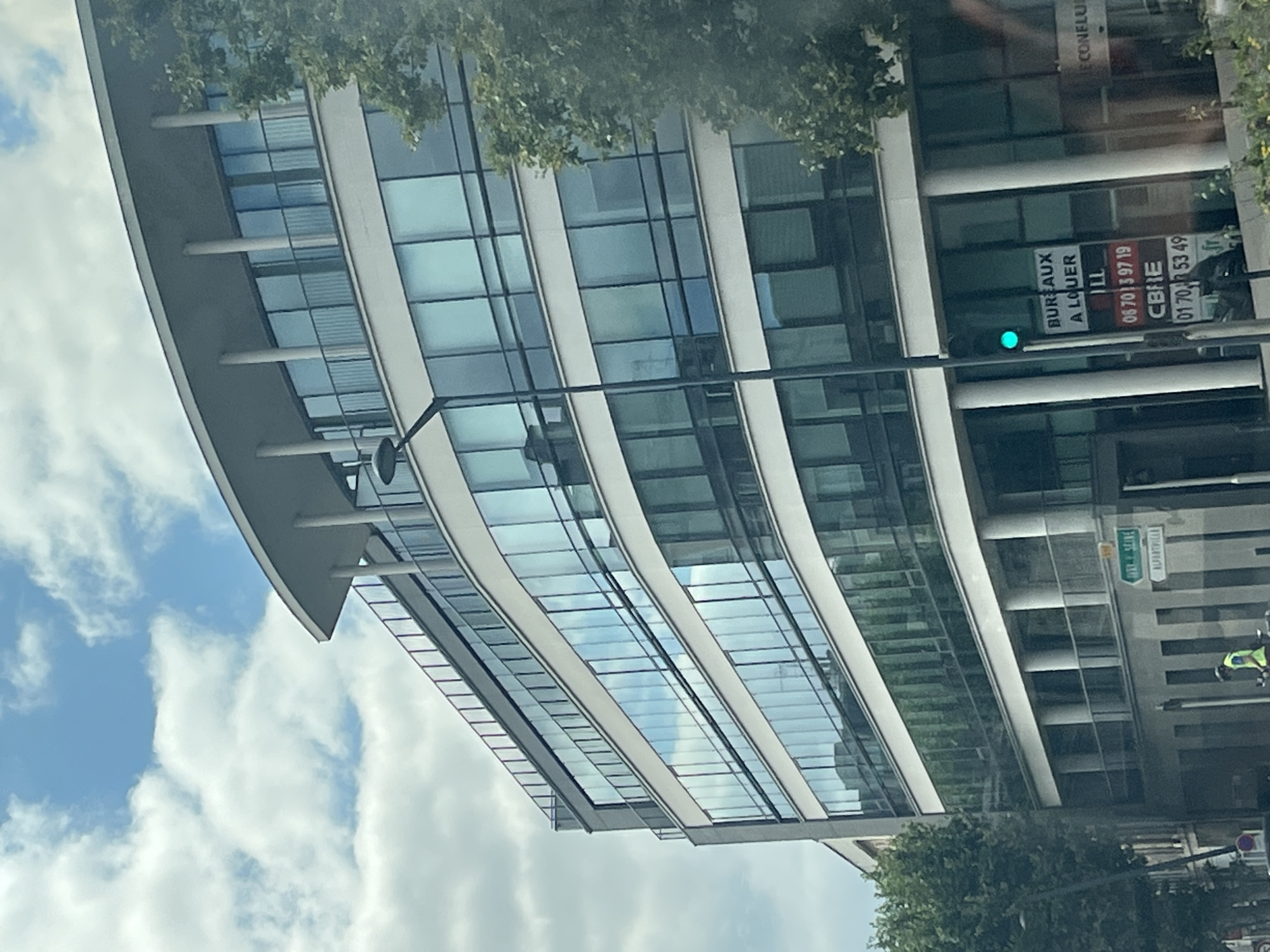 Bus ride through Maisons-Alfort, passing modern offices and local streets