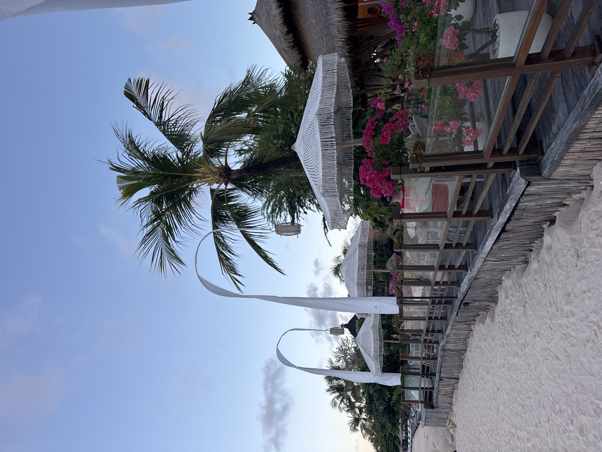 Tropical resort scenes documented across Indonesian beachfront facility