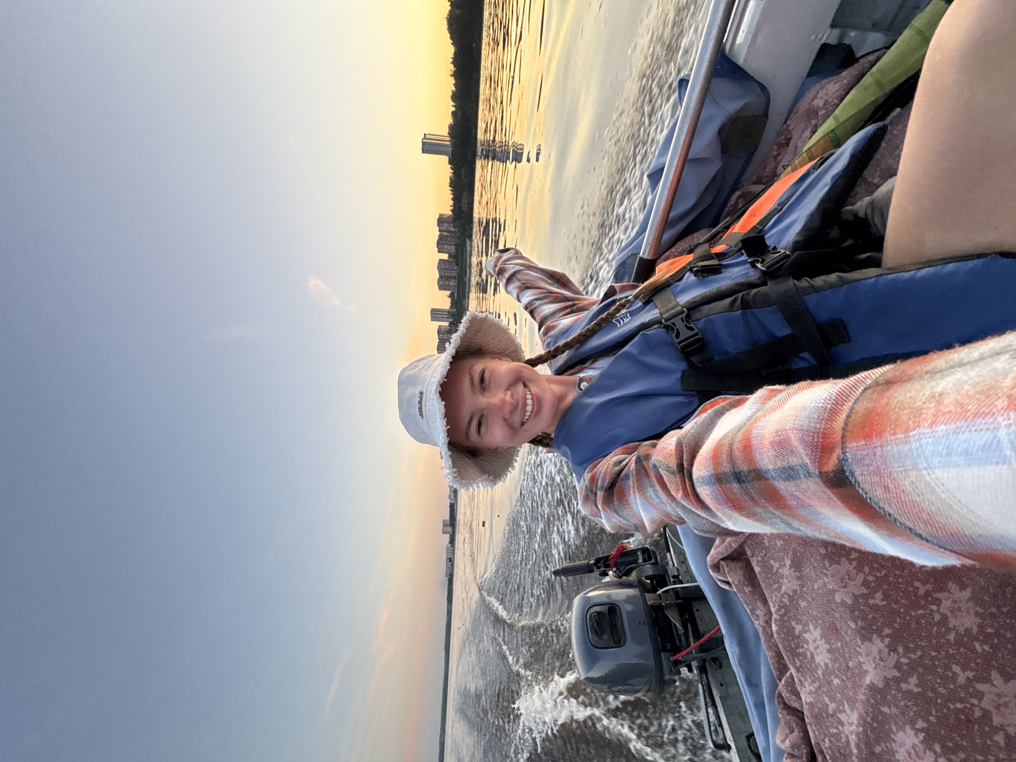Afternoon boat trip on the water near Perm