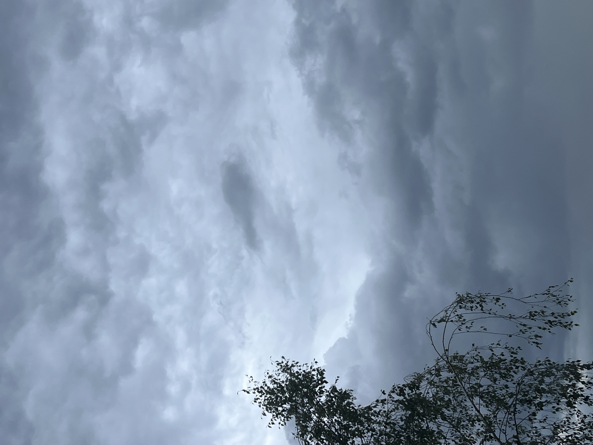 Storm clouds build over Warsaw on a July afternoon