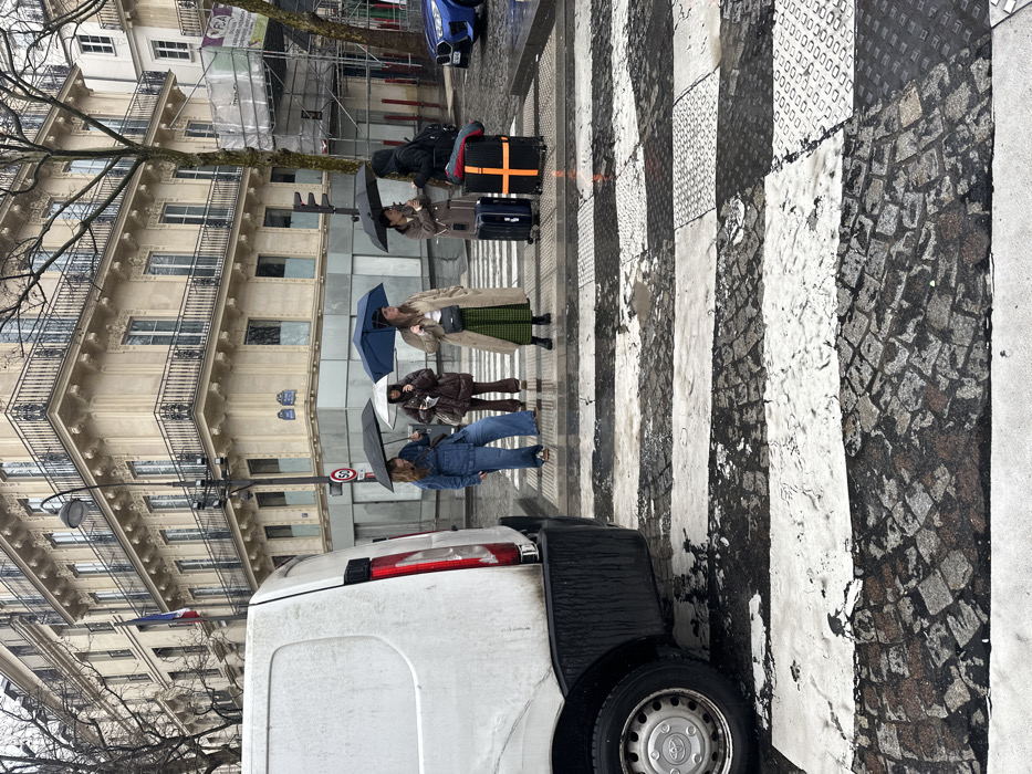 Parisian daily life fragments captured across rainy streets and workspaces