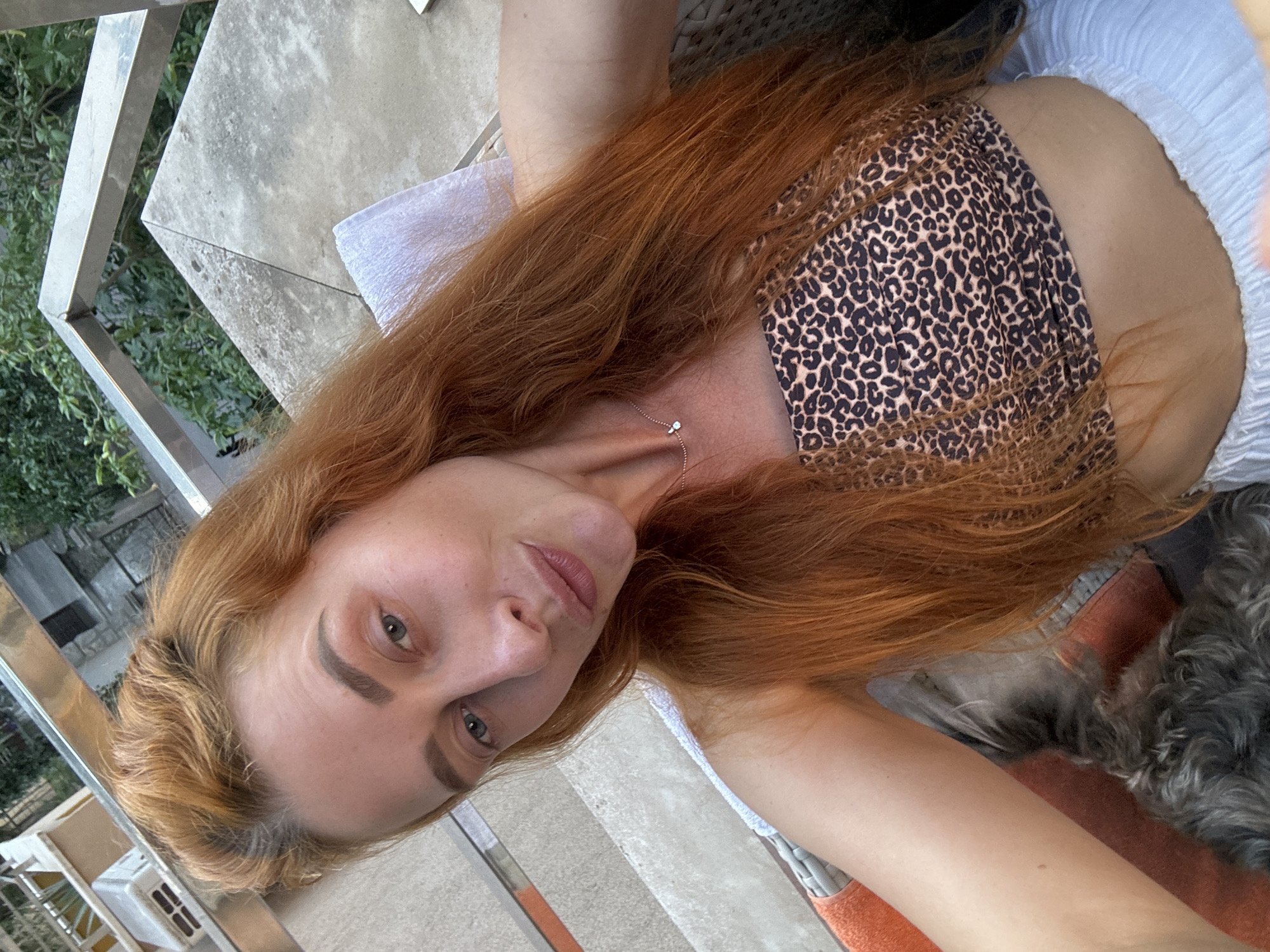 Tourist documents afternoon in Budva with selfies and dog walking