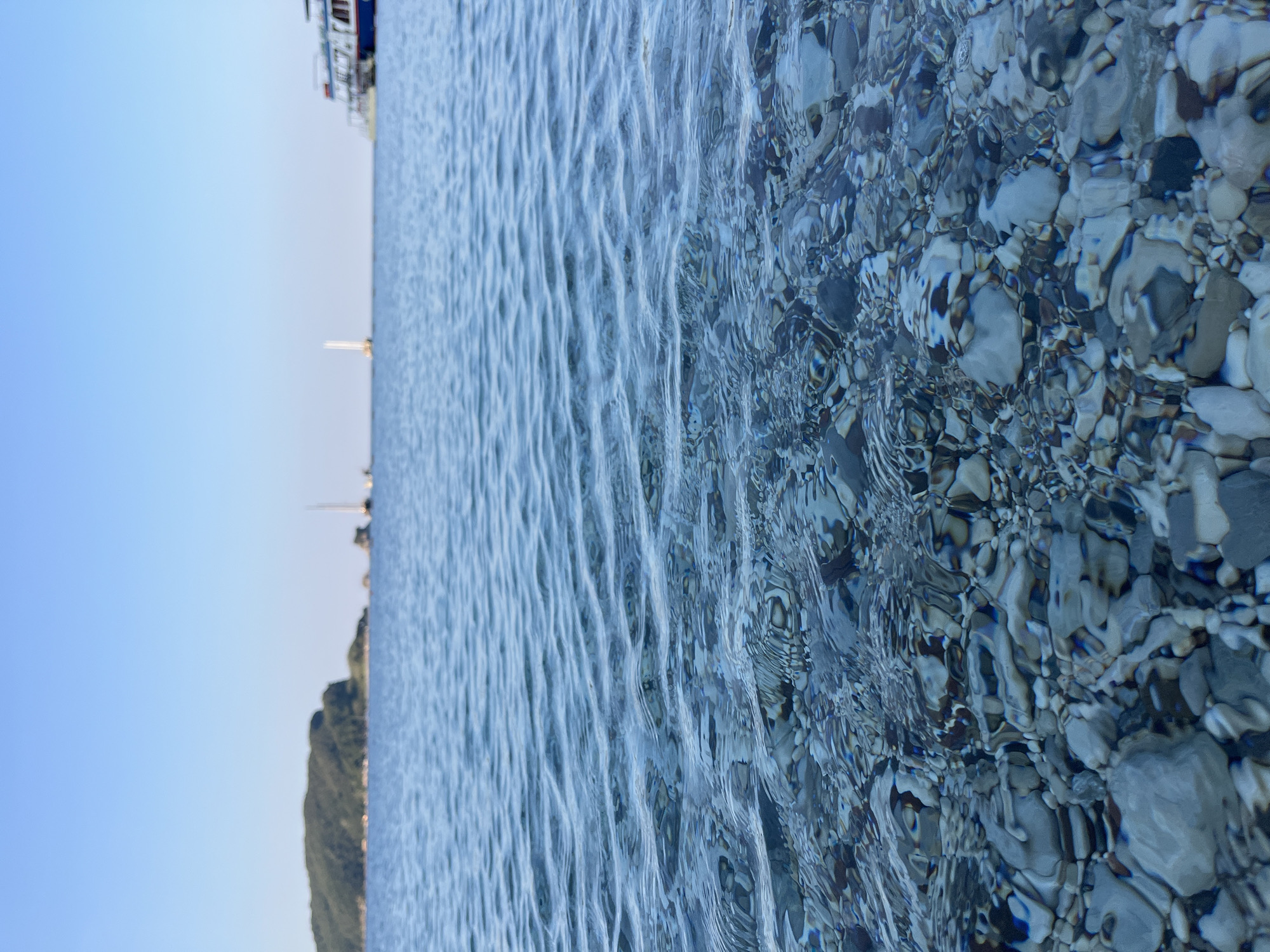 Clear, calm waters and pebbly shores along the Budva coast