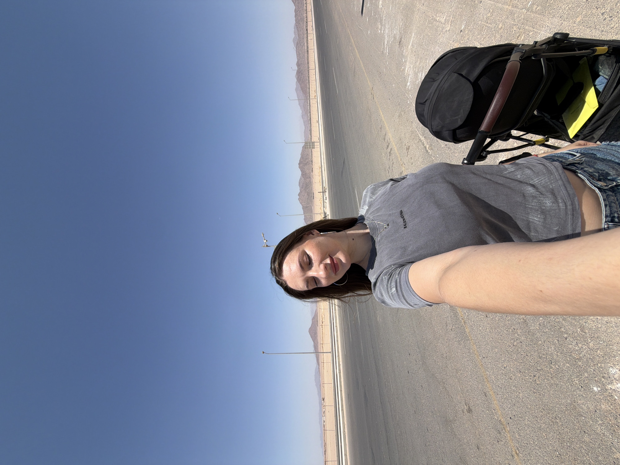 Desert roadside stop in Egypt's Sinai region