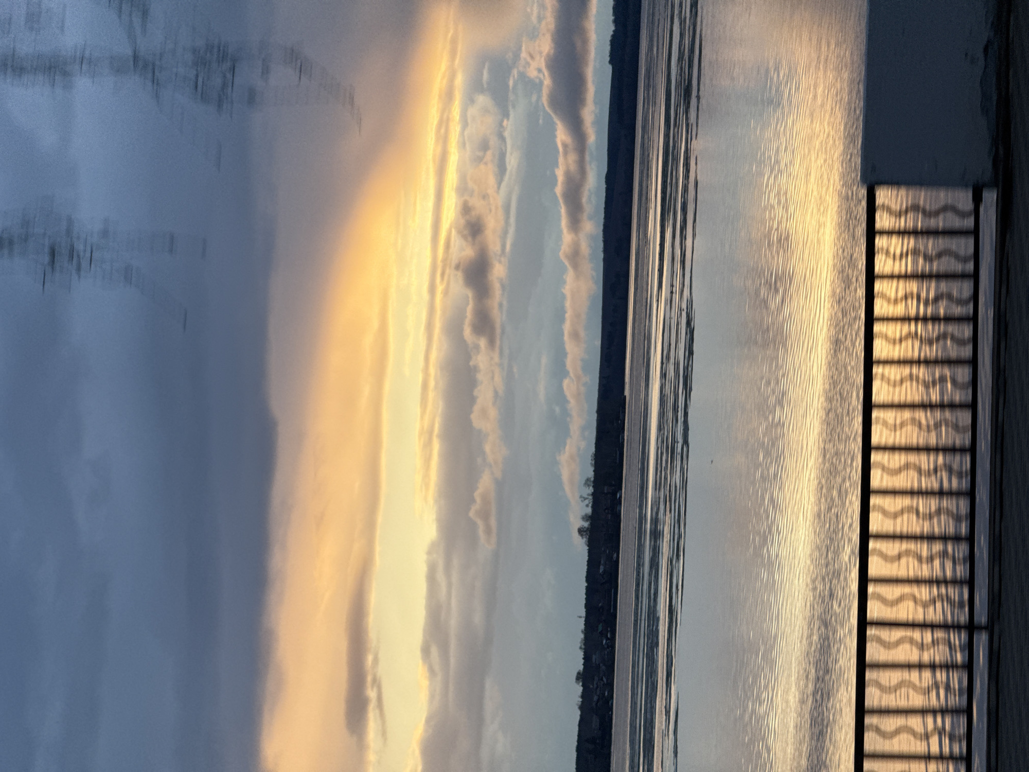 Sunset captured over Votkinsk Reservoir in multiple photographs