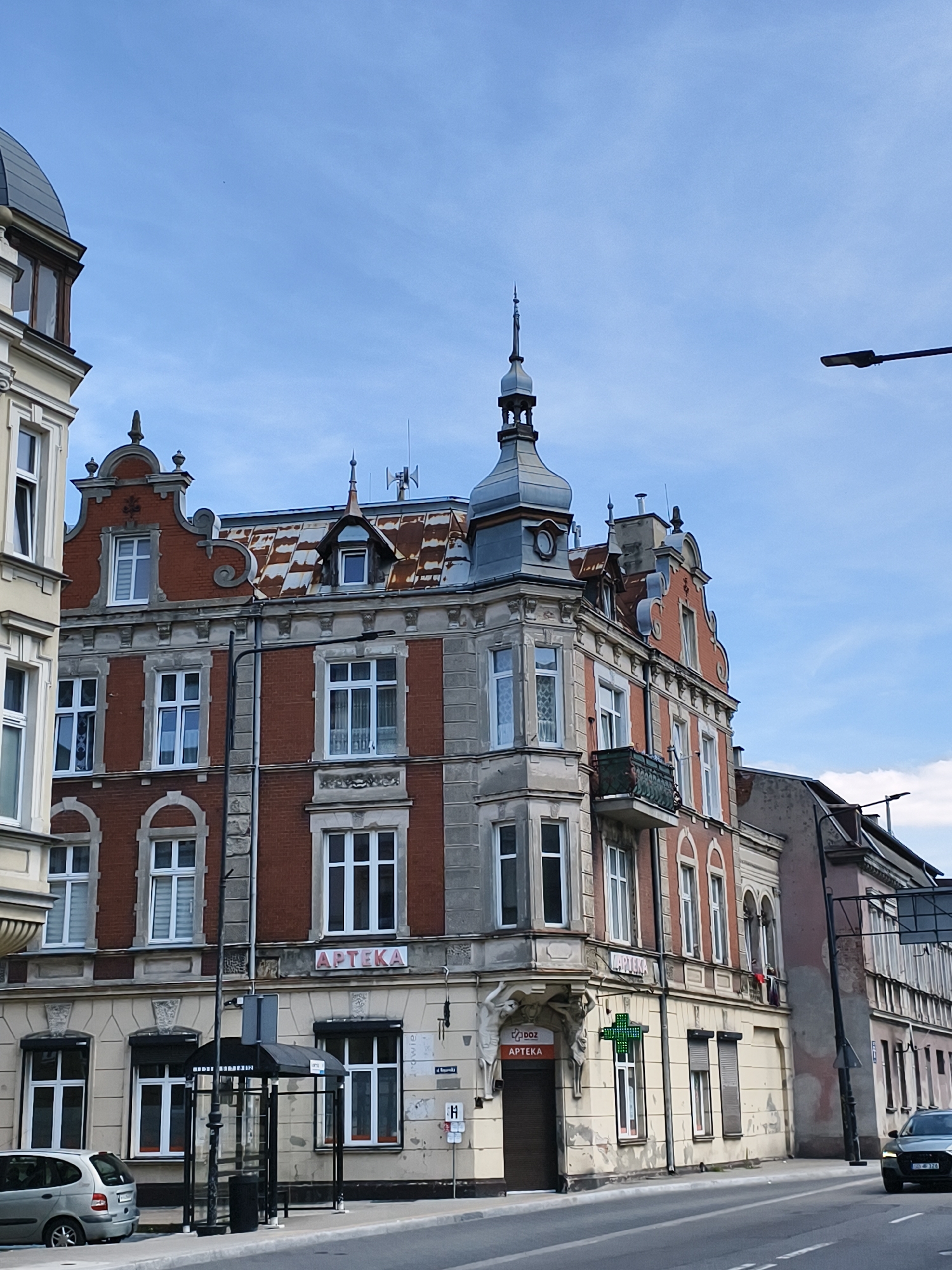 Historic architecture and iconic bridge in Tczew, Poland