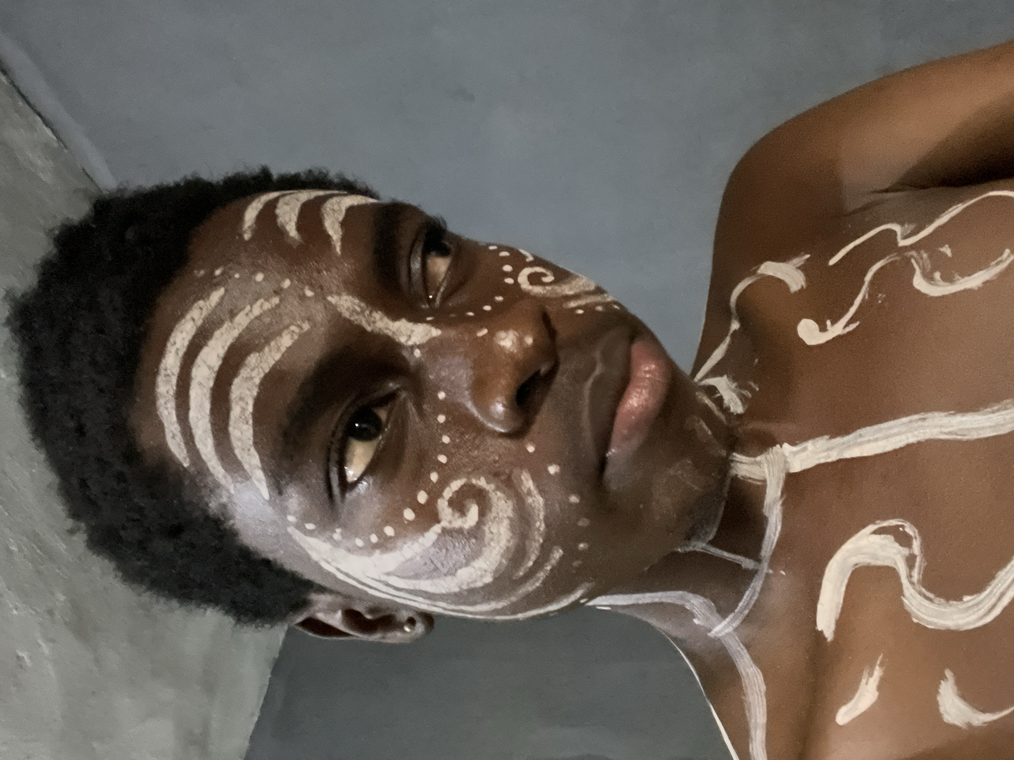 Traditional body art portrait captured in Nkpor, Nigeria