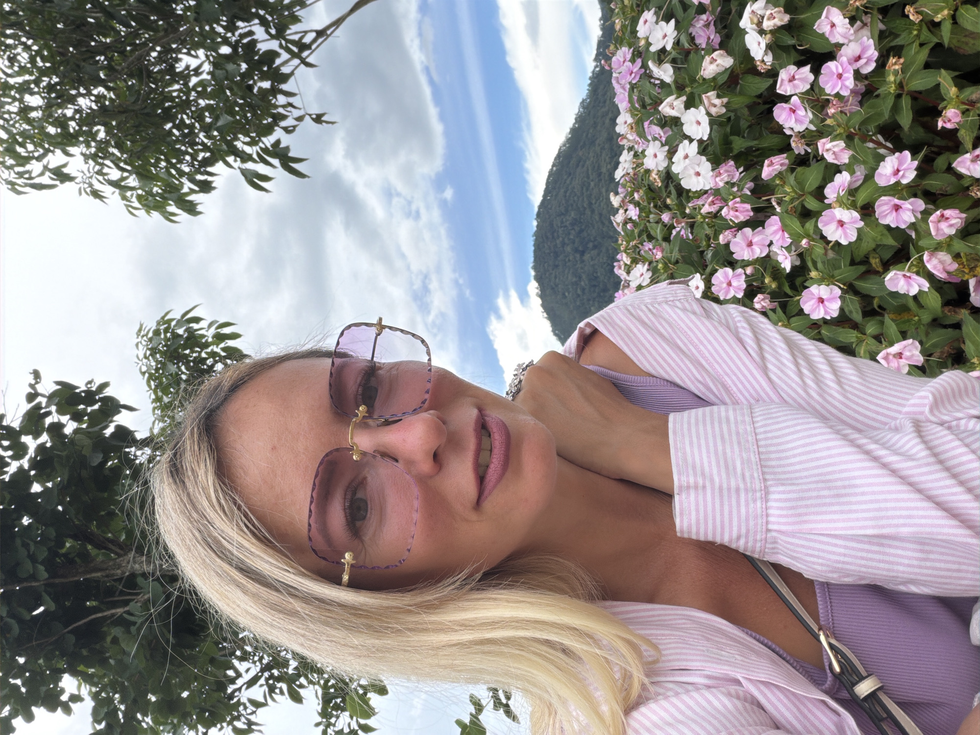 Selfie time in a Da Lat flower garden