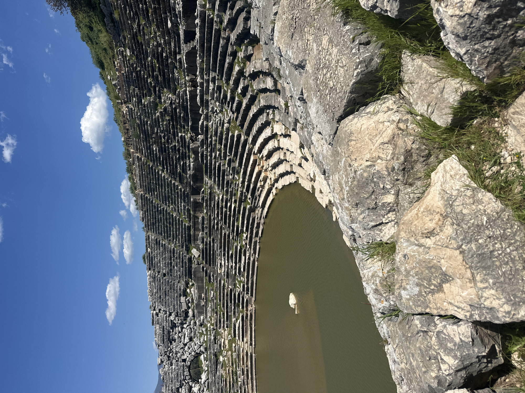 Ancient Turkish amphitheaters show flooding at archaeological sites