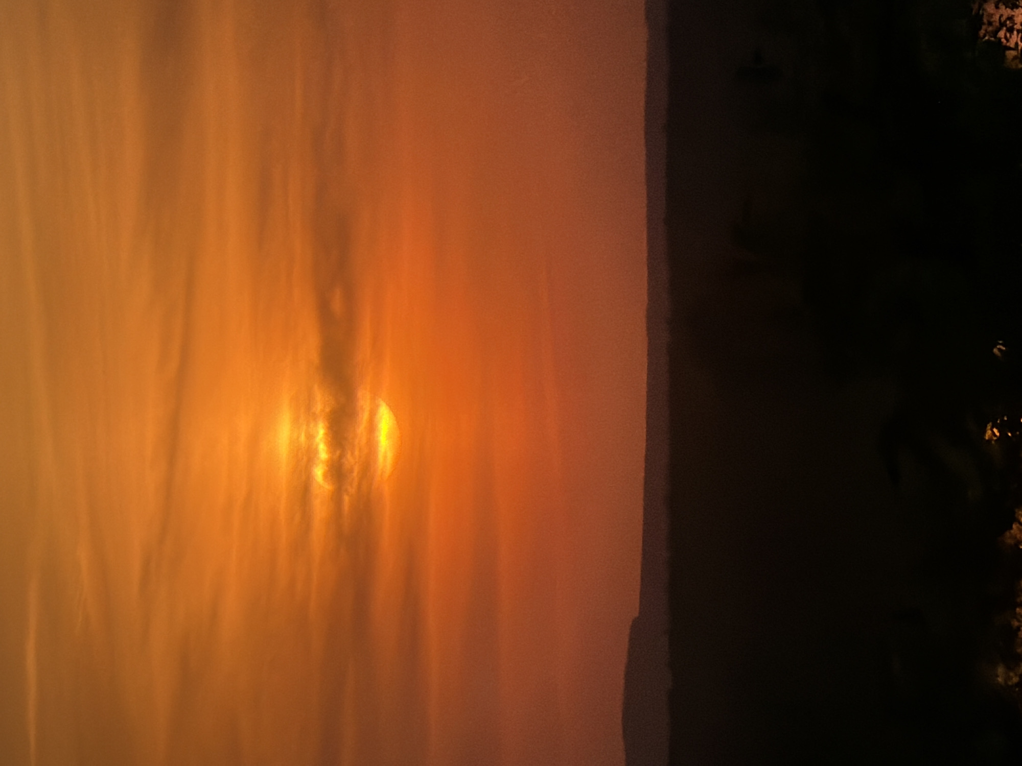 Hazy sunset observed over Chaikovsky, Russia Tuesday evening