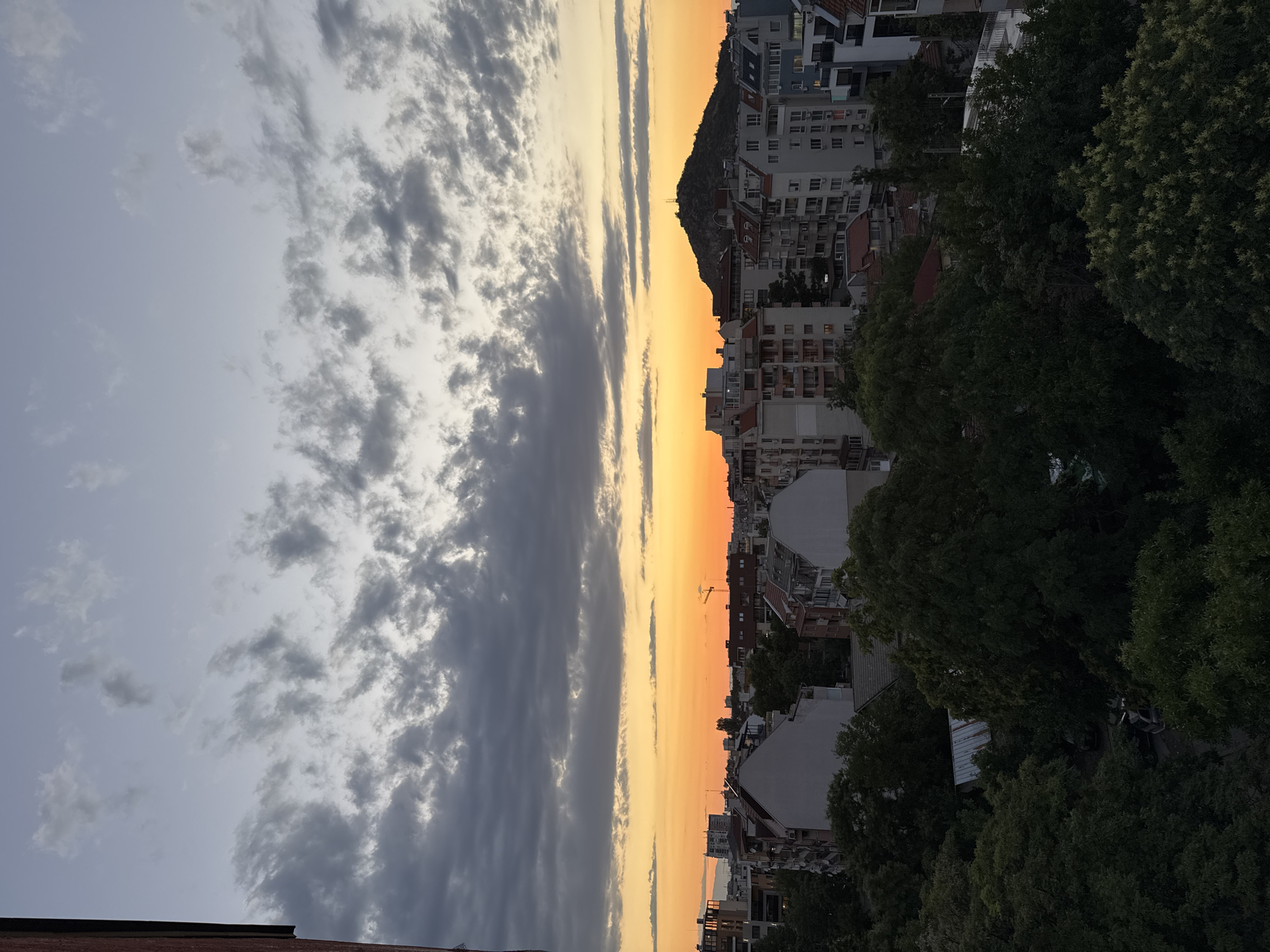 Sunset over Plovdiv watched from a high vantage point