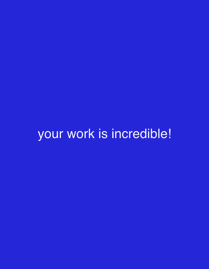 Blue image with encouragement message spotted in Manhattan