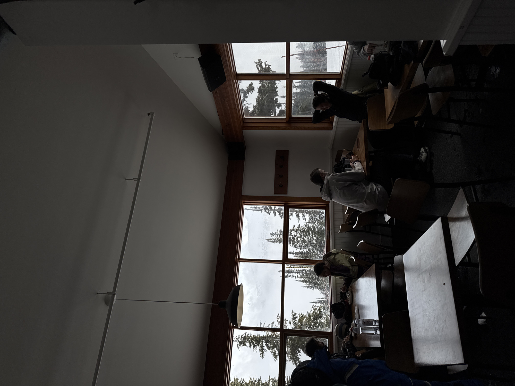 Diners enjoy mountain views at Whistler restaurant