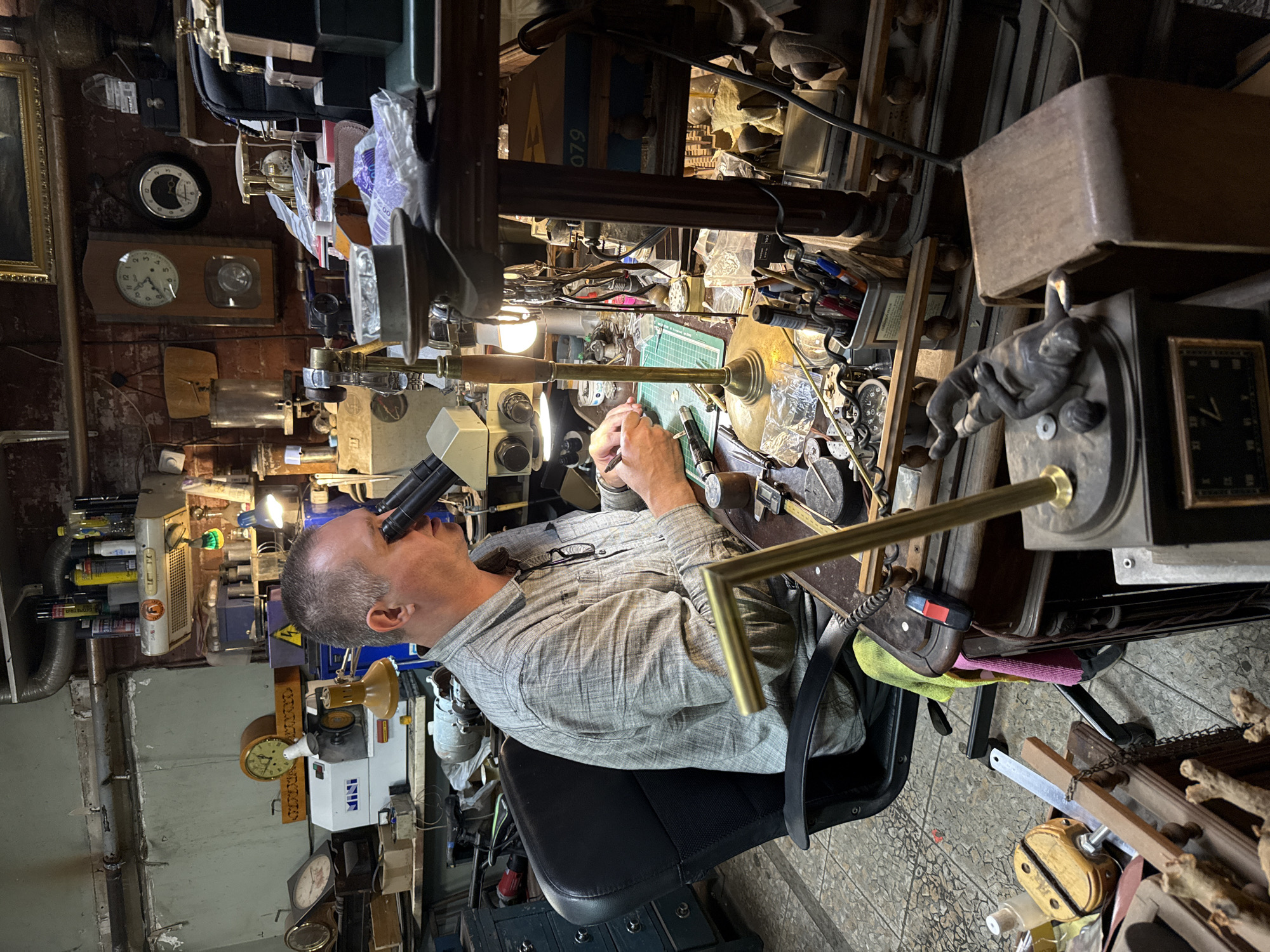 Clockmaker workshop visit and street wandering in Perm