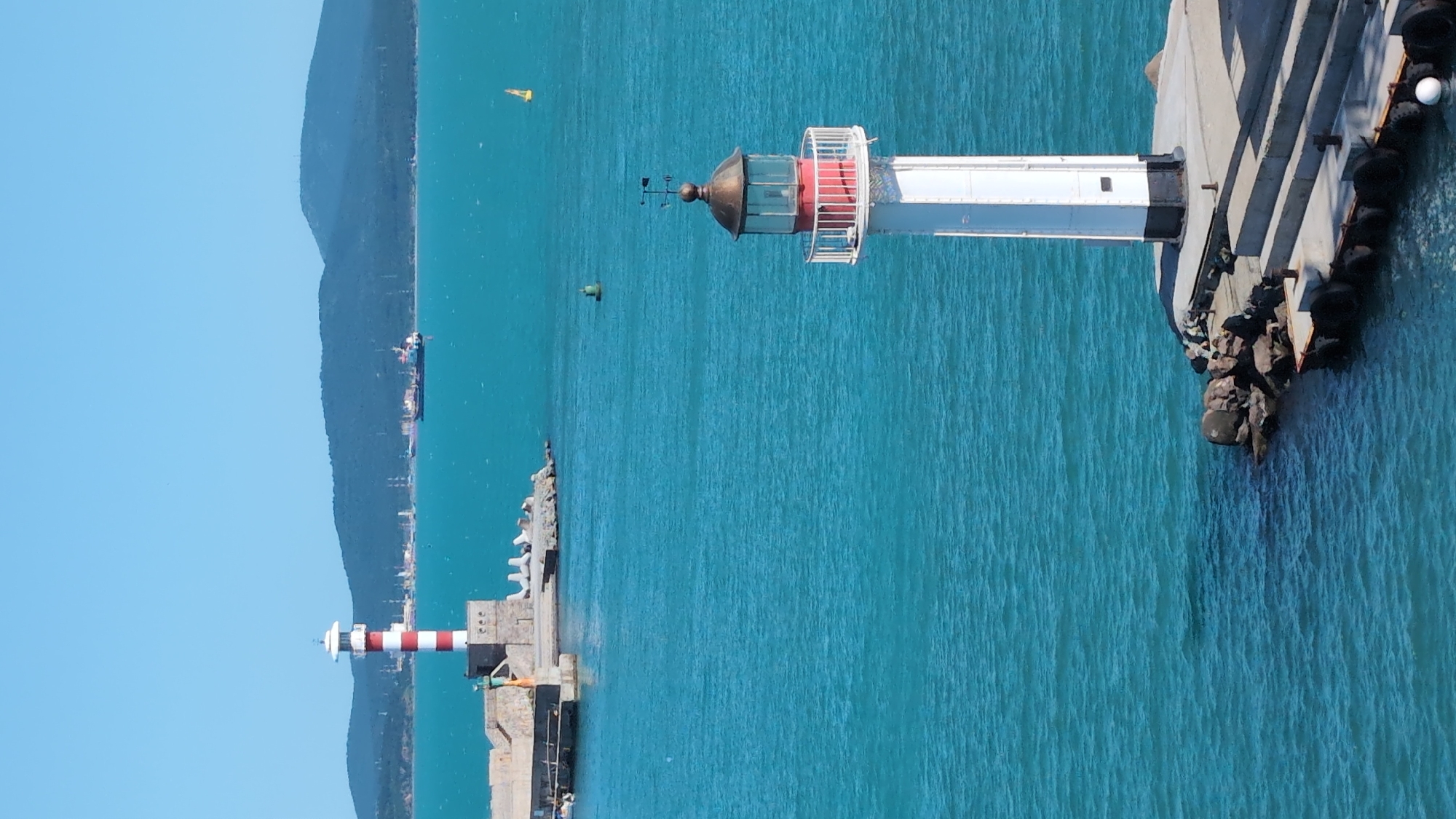 Burgas lighthouse and port documented in sunny coastal photography session