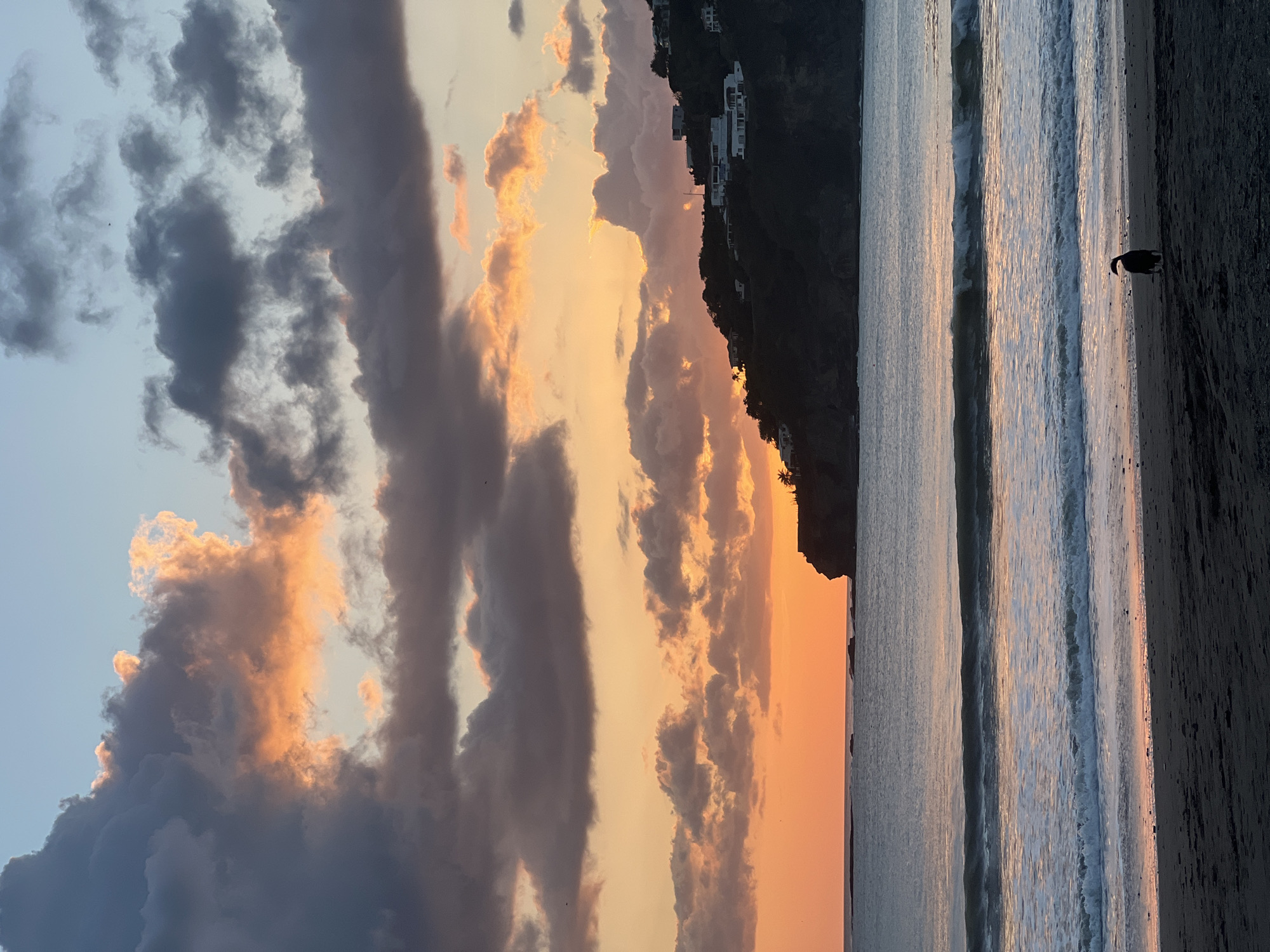 Golden hour over the Pacific coast at San Juan del Sur