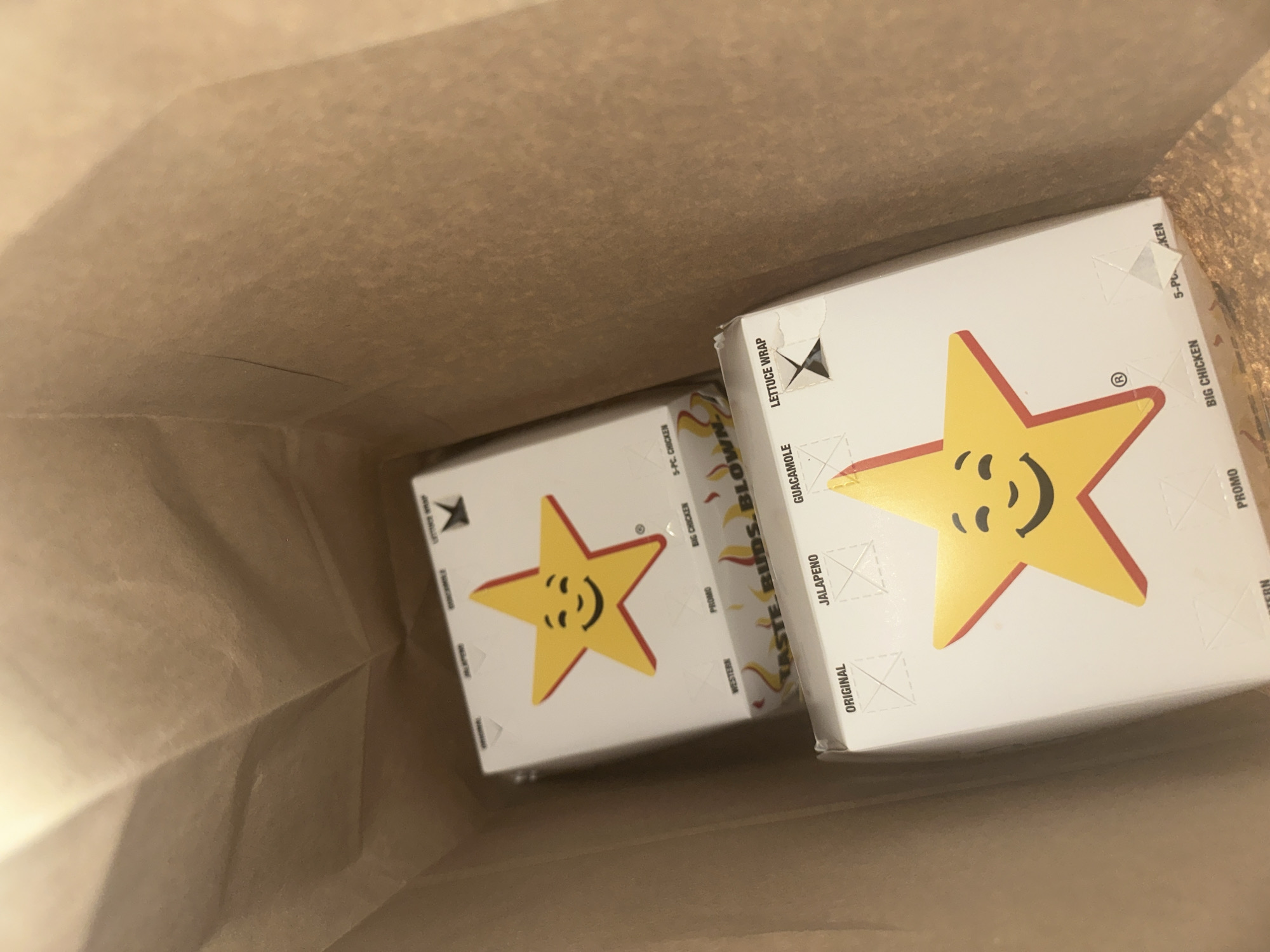 Branded boxes with smiling star logos documented in Mexico