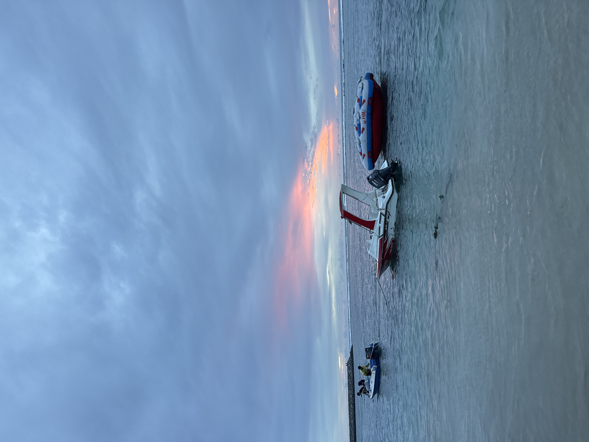 Calm anchorage at dusk, Meunasahbale coast