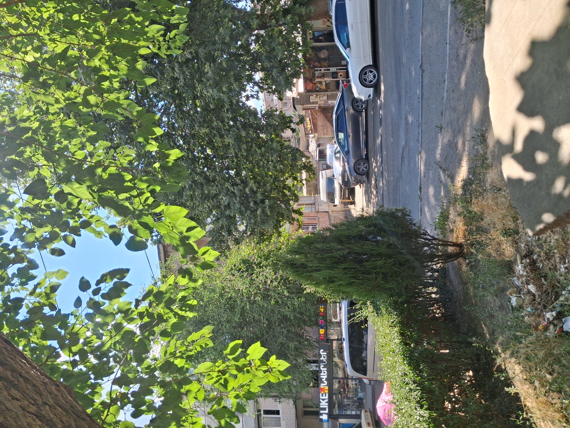 Quiet streets and a running fountain in Yeghegnadzor, Armenia