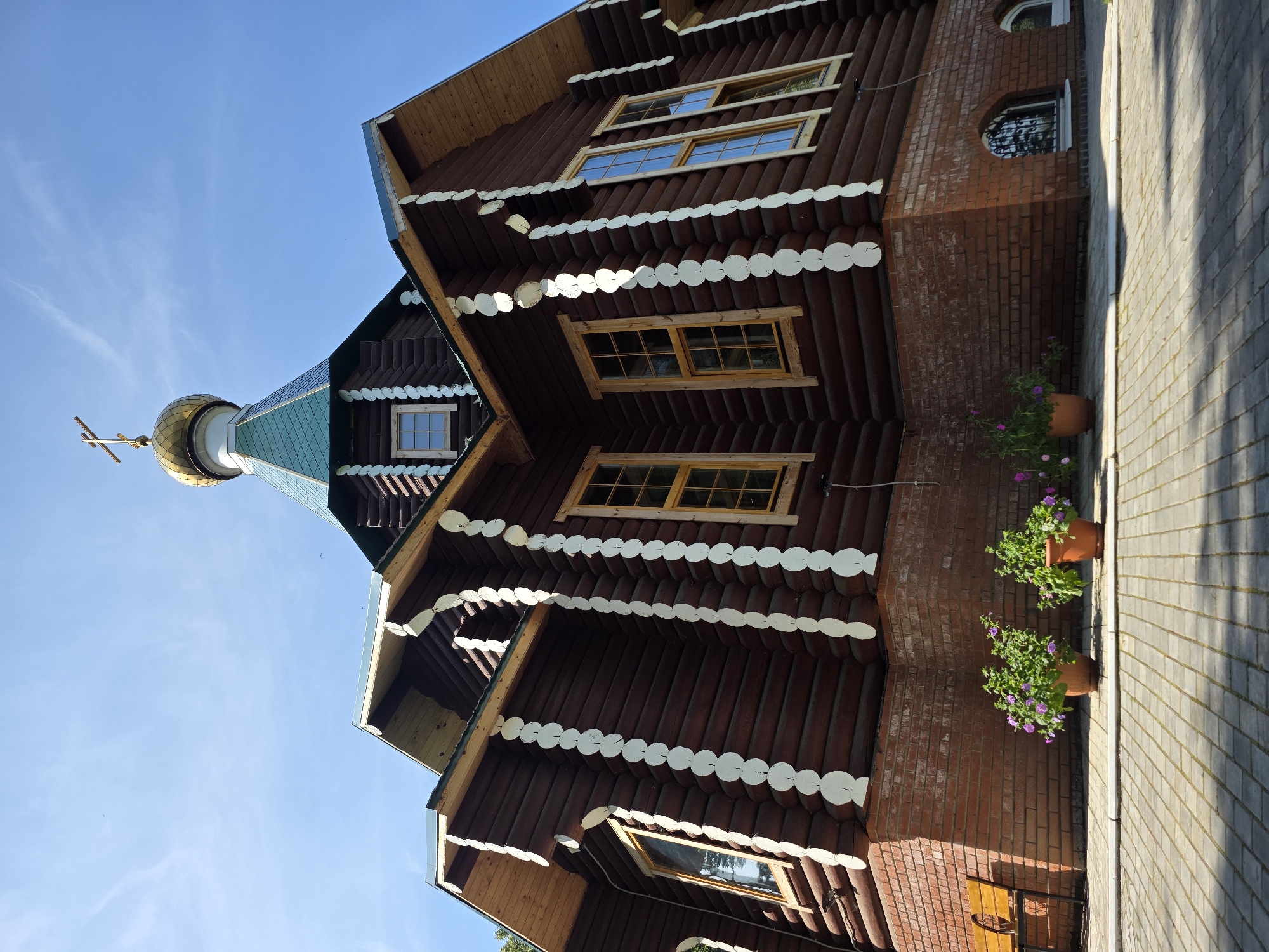Morning around Chaikovsky: church, park, playground, and animal exhibits