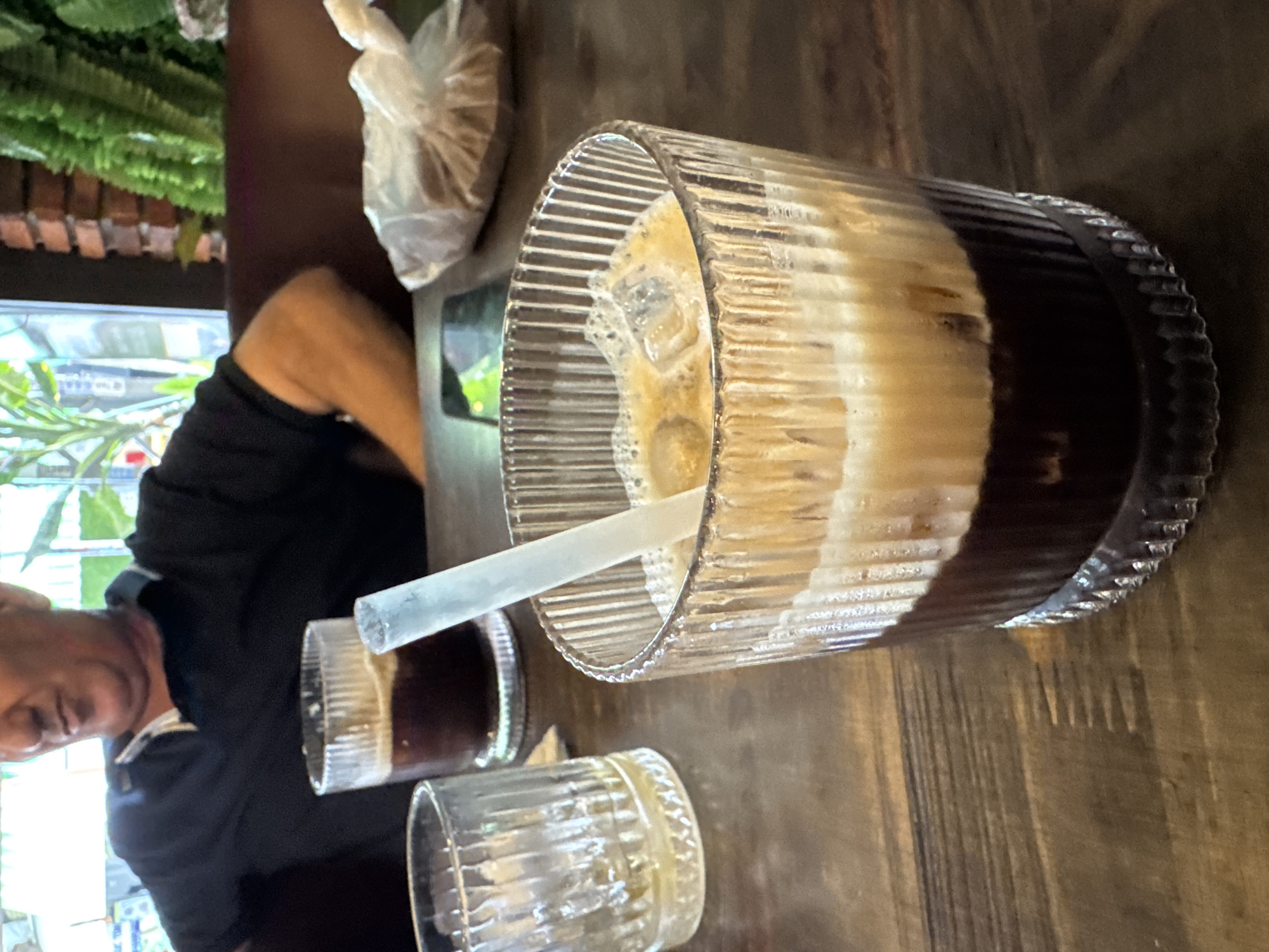 Iced and egg coffees at a Nha Trang café