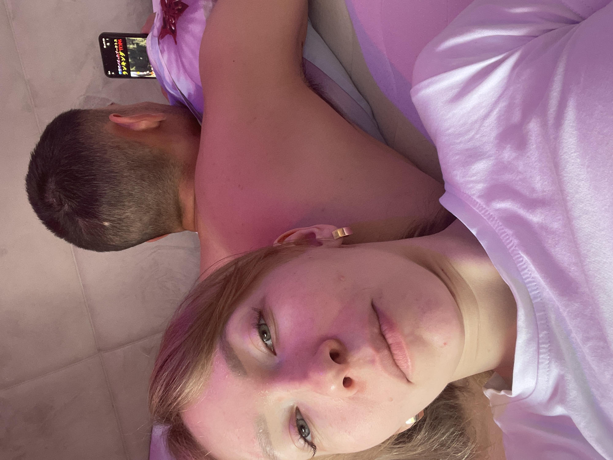 Woman takes selfies in Perm home with nursery room