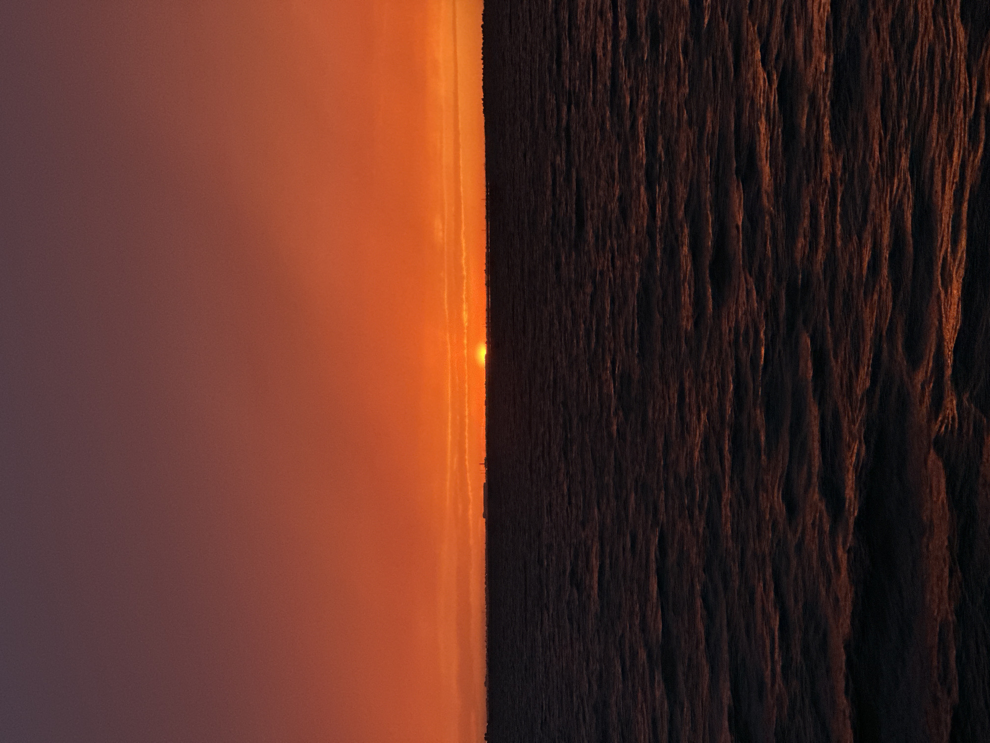 Sunset observed over lake in Kokshetau, Kazakhstan