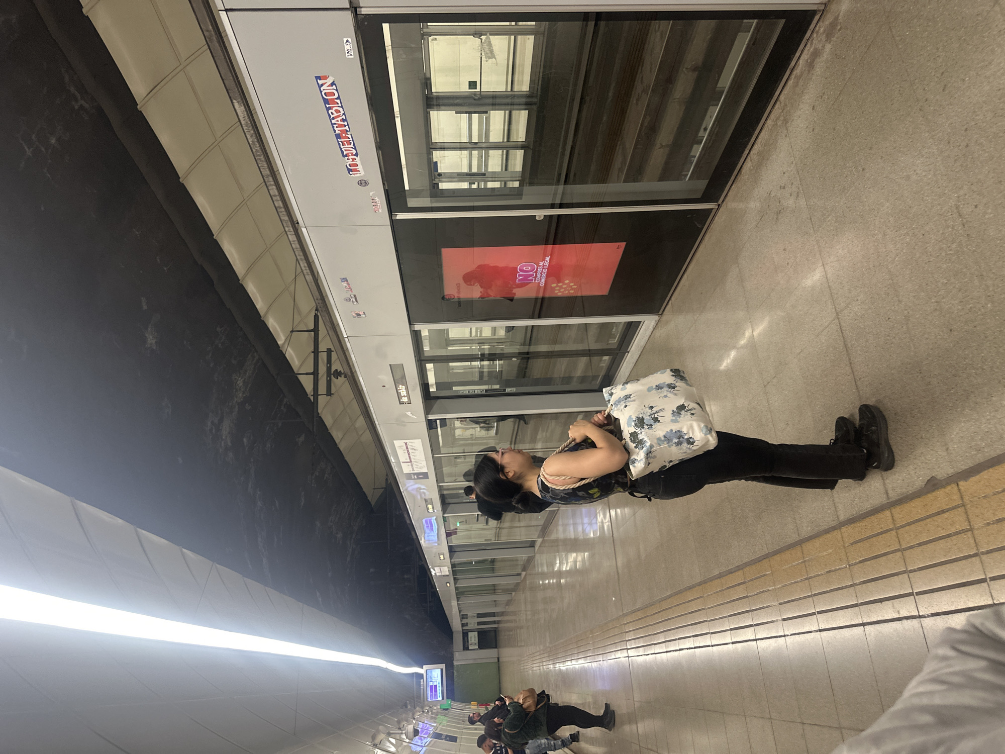 Evening transit scenes documented across Santiago subway system