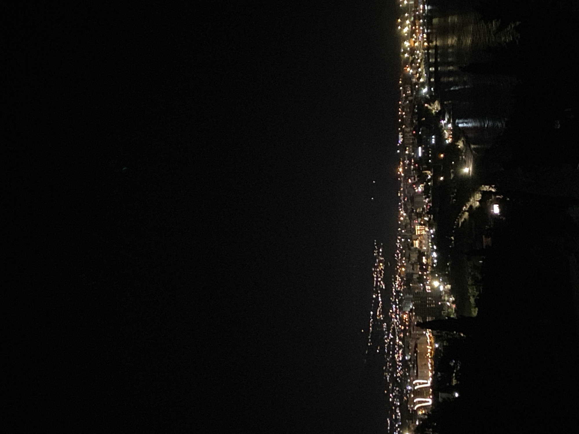Night views captured from elevated position in Šušanj, Montenegro
