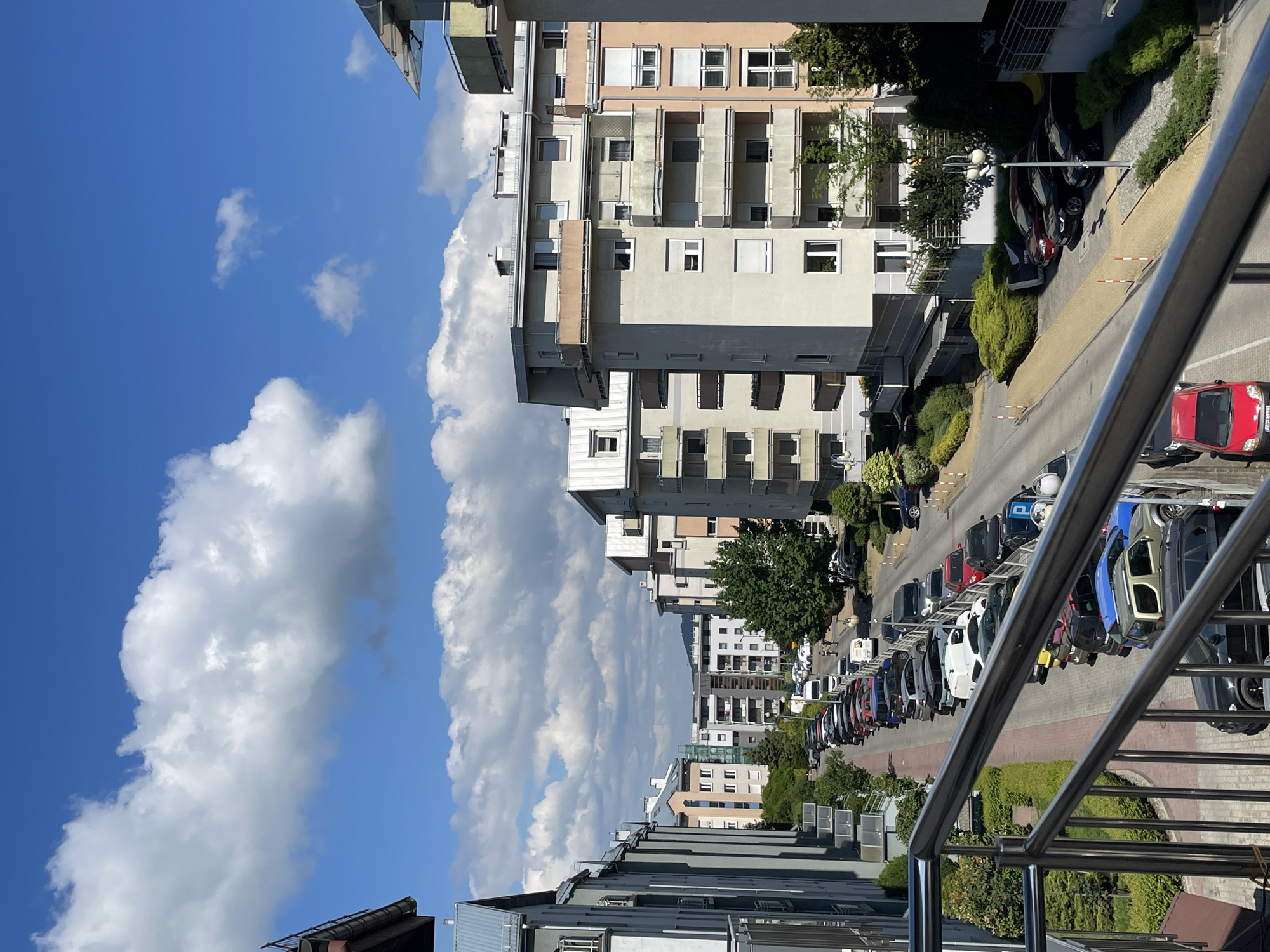 Morning balcony observations capture routine urban residential scenes