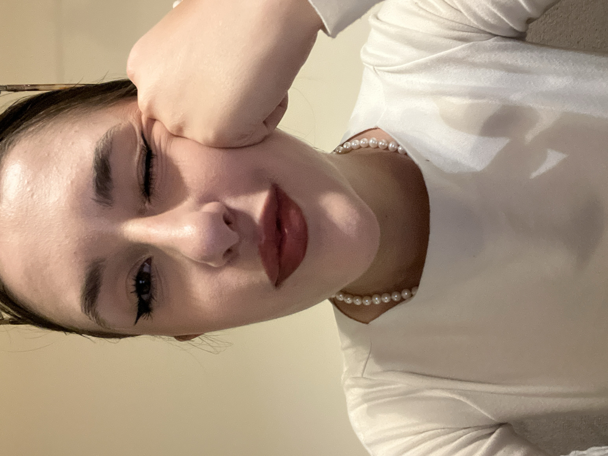 Woman takes selfies and portraits in Sofia apartment