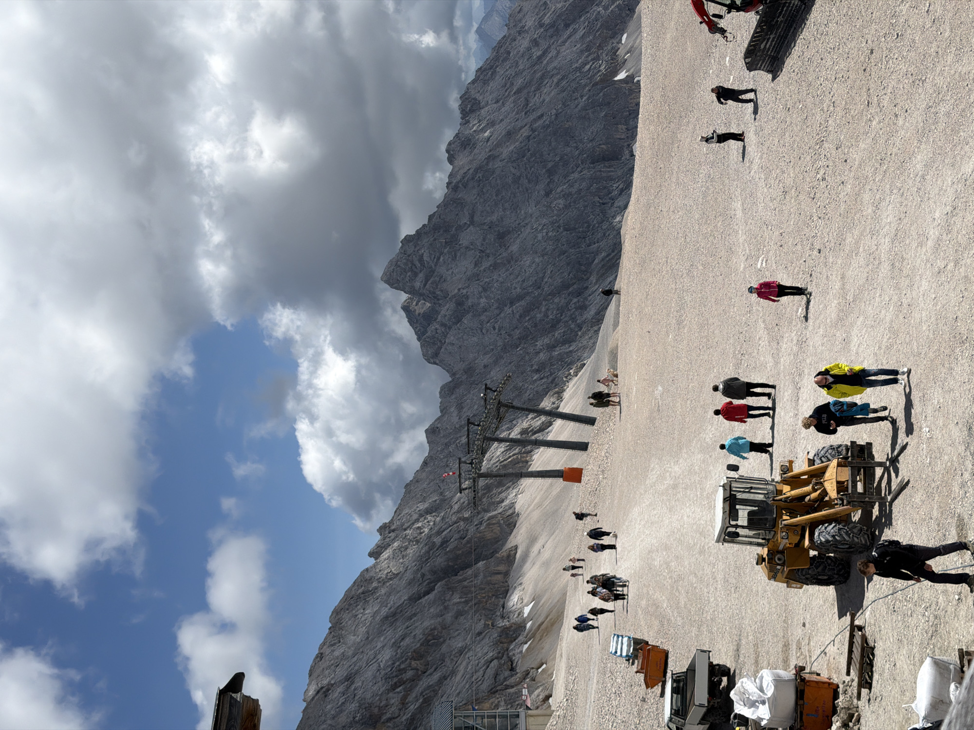 Summer maintenance gear on the slopes near Zugspitze