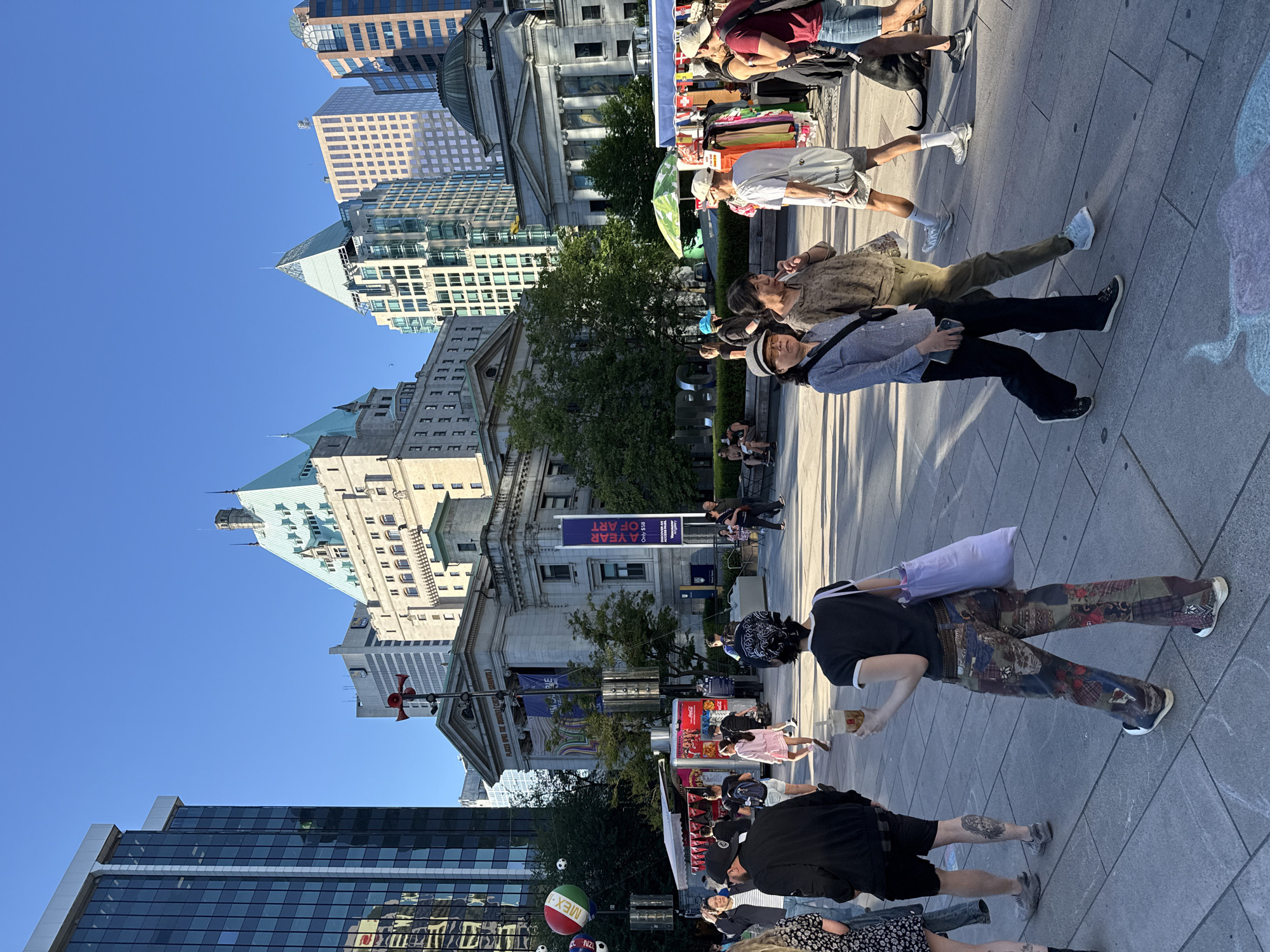 Downtown Vancouver street life near the Art Gallery