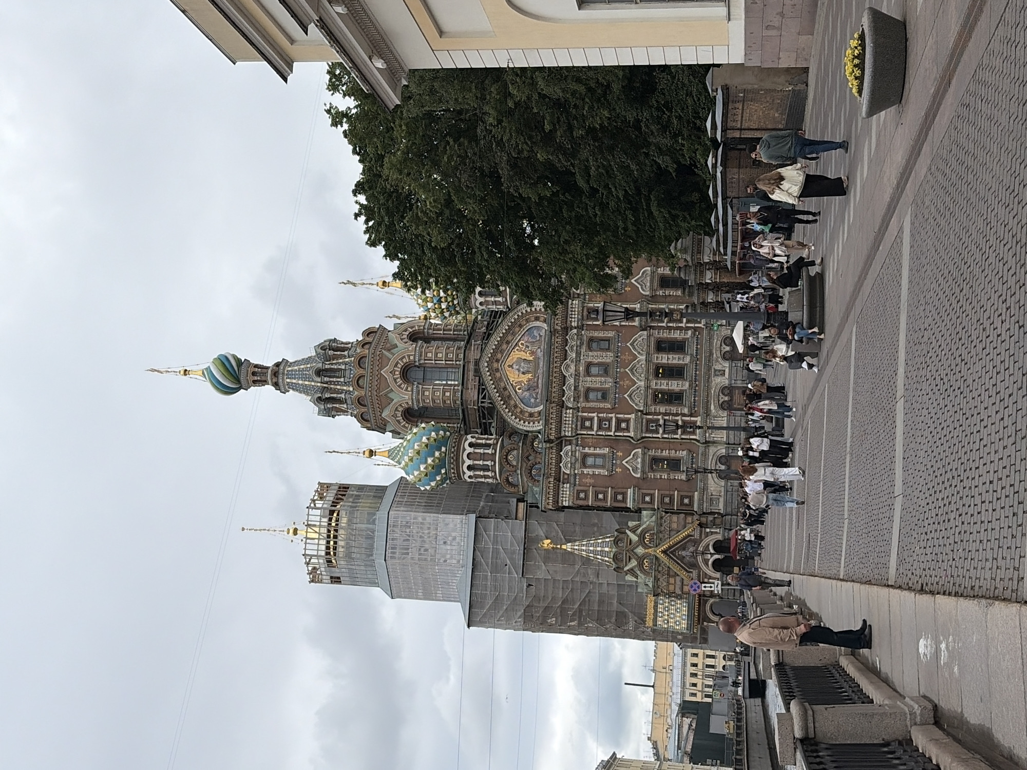 Saint Petersburg canal district and Savior on Spilled Blood up close