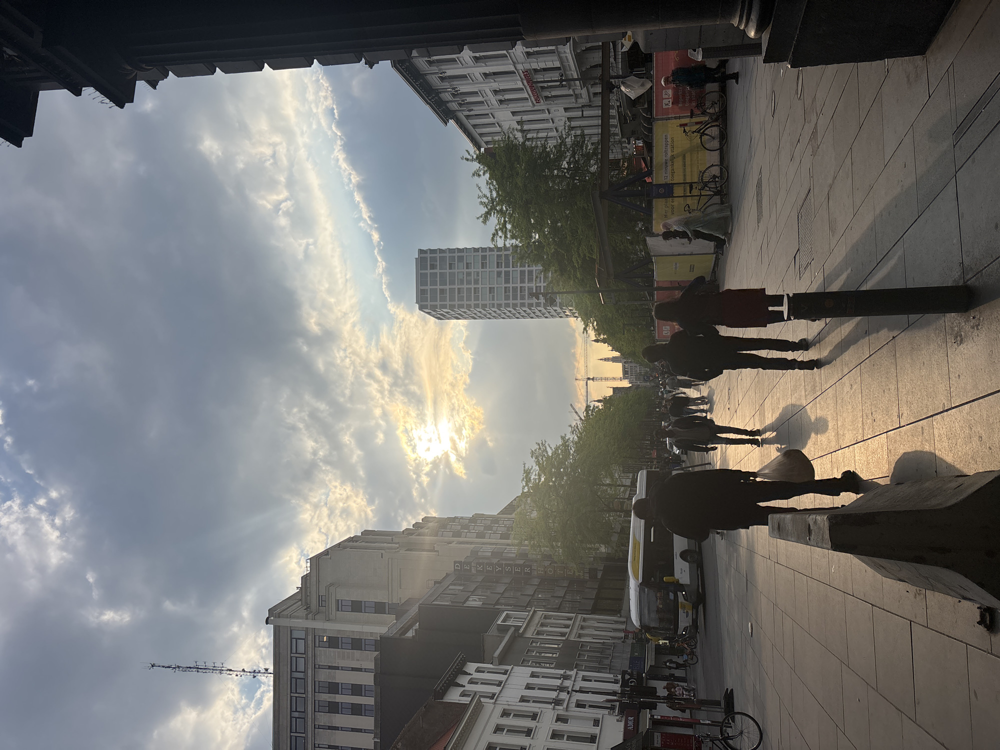 Antwerp Central Station photographed during sunny afternoon in Belgium
