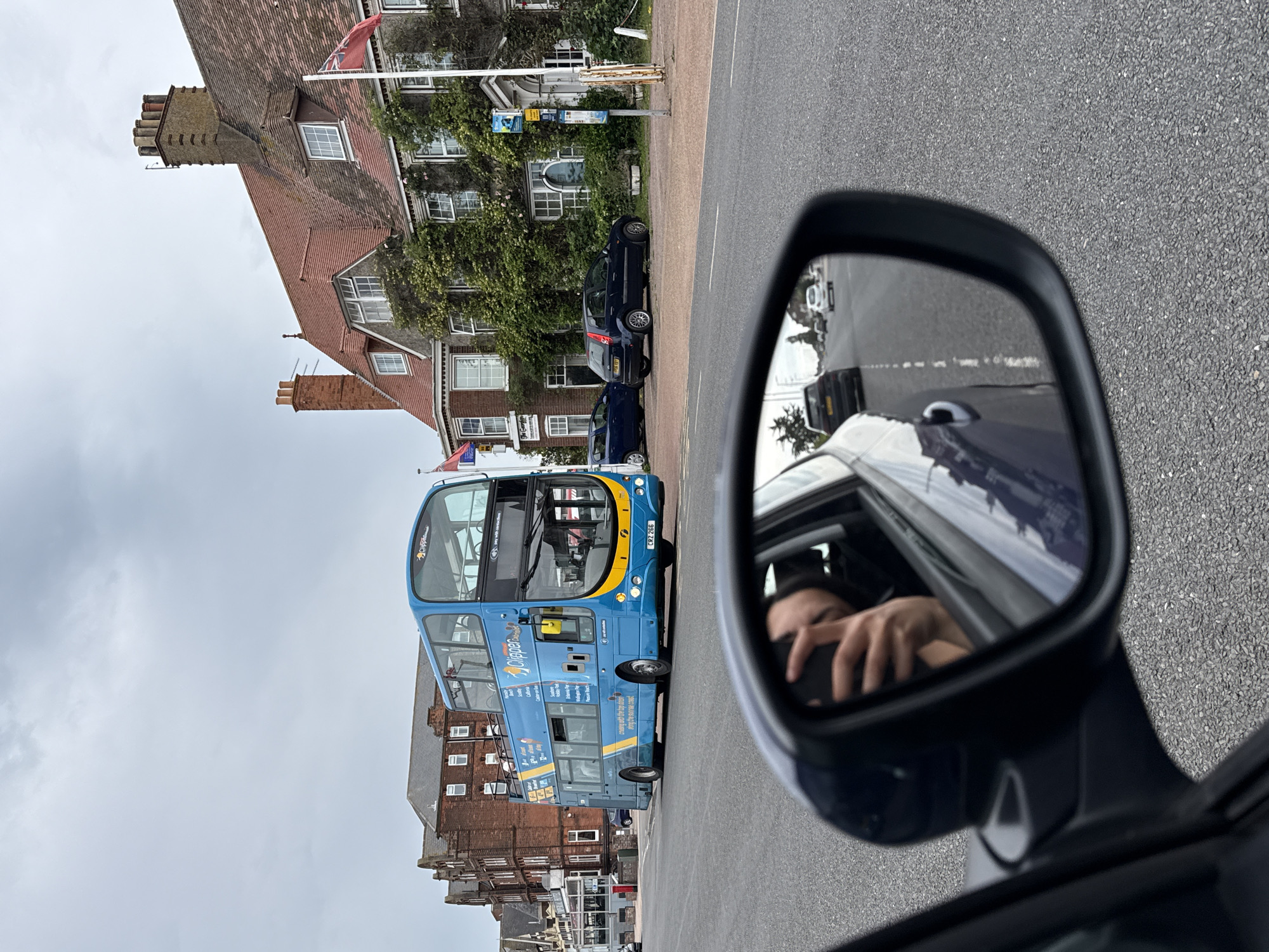 Streets, buildings, and beach huts in Great Yarmouth