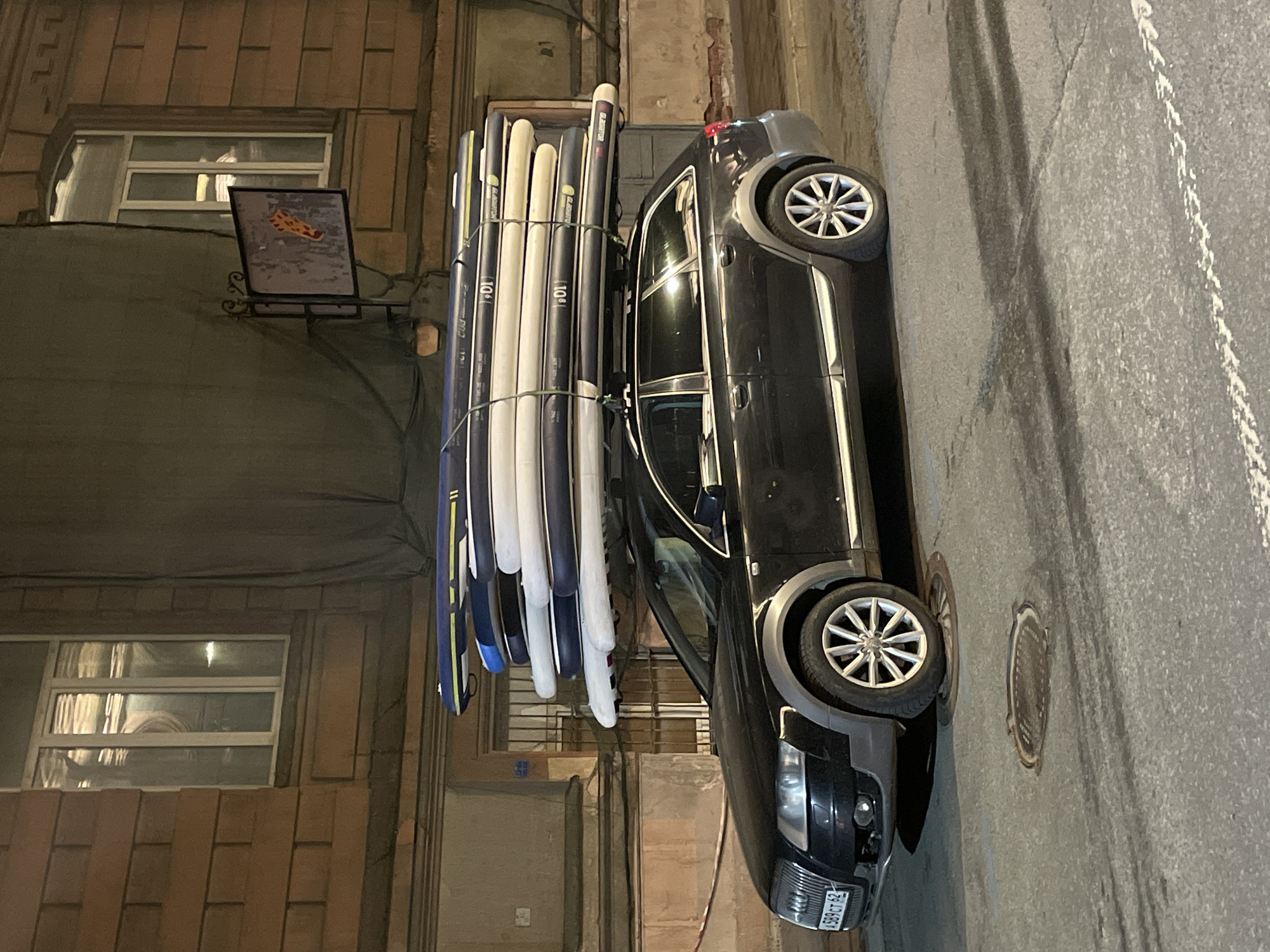 Car loaded with paddleboards spotted in Saint Petersburg