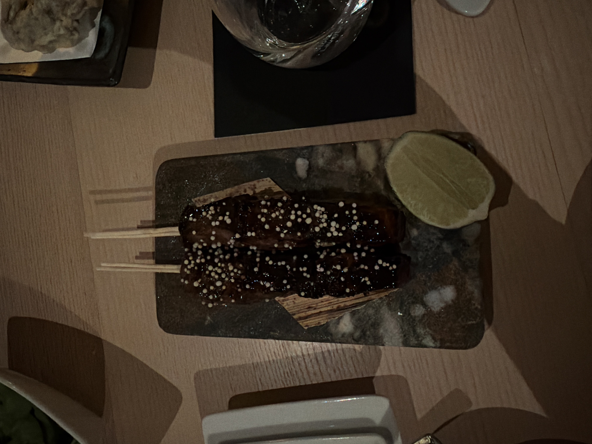 Late-night dining experience documented at upscale Toronto restaurant