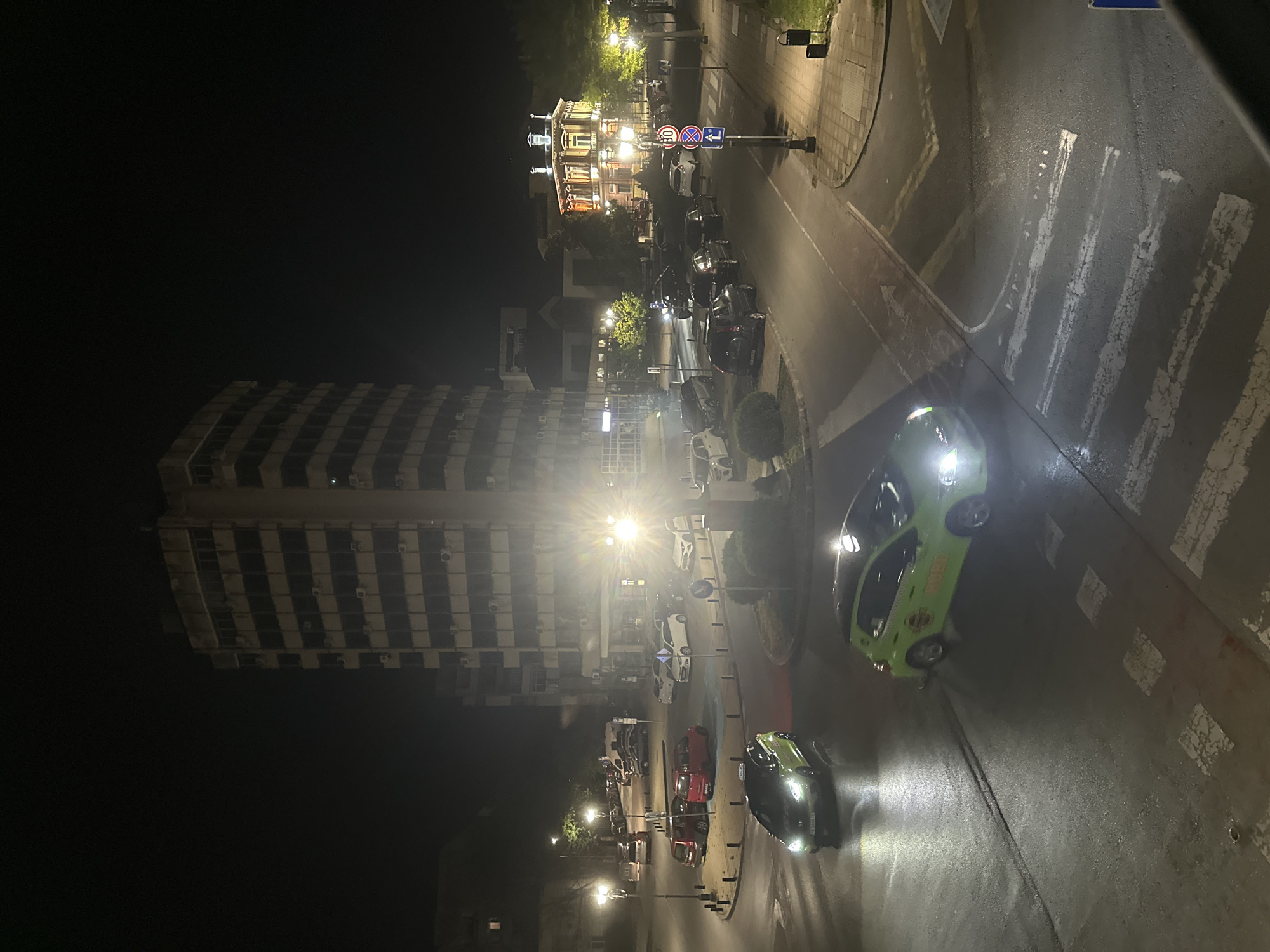 Nighttime architecture tour through central Ruse, Bulgaria