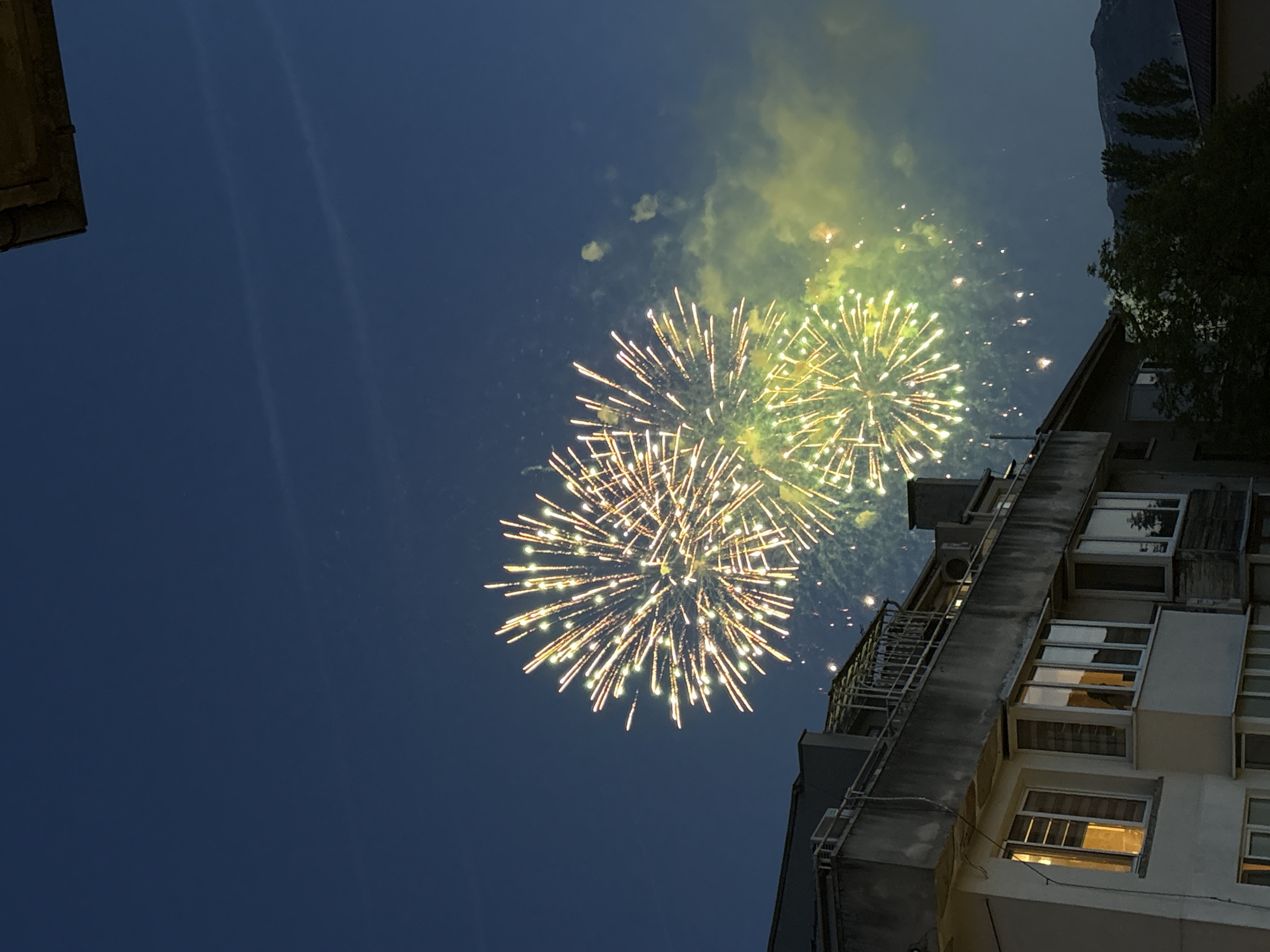 Fireworks Display Lights Up Evening Sky Over Sofia