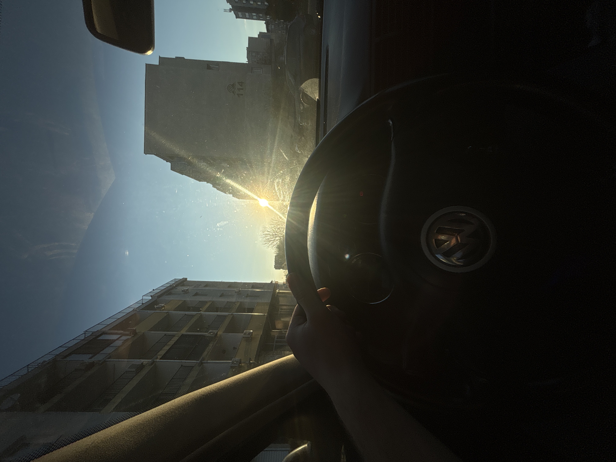 Early morning drive captured in Burgas, Bulgaria