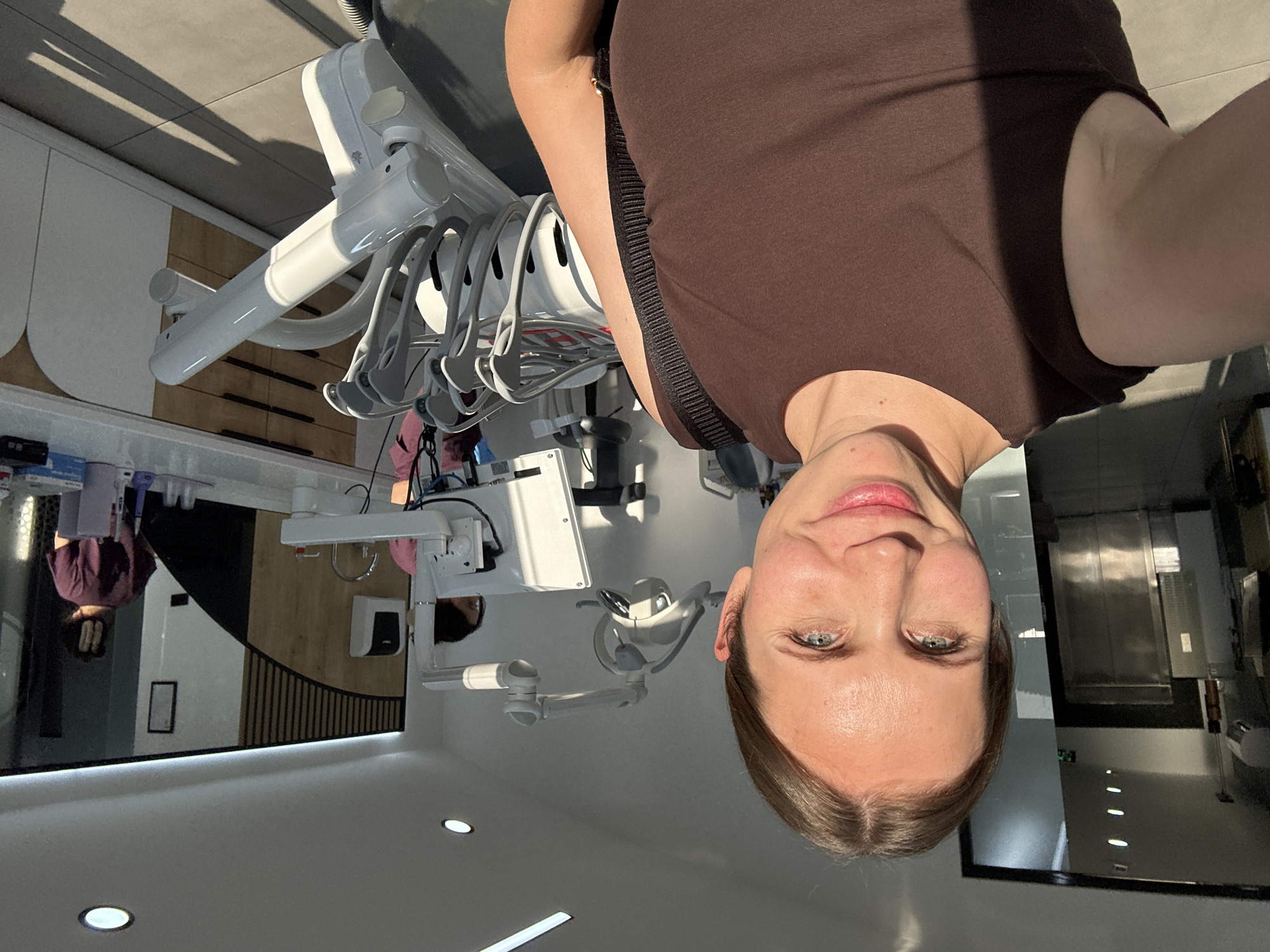 Woman receives dental treatment at clinic in Fethiye, Turkey