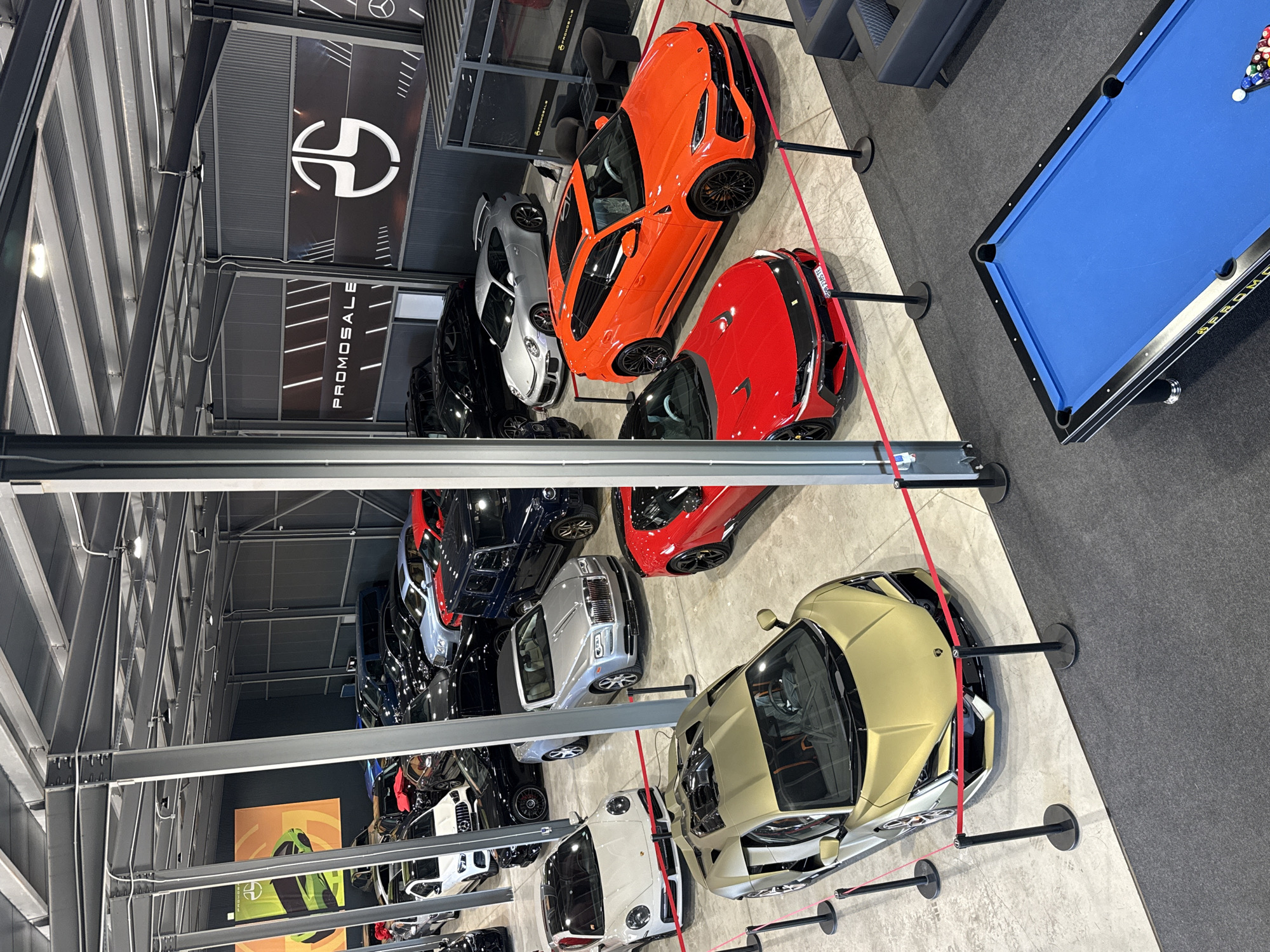 Luxury car dealership showroom documented in Plovdiv, Bulgaria