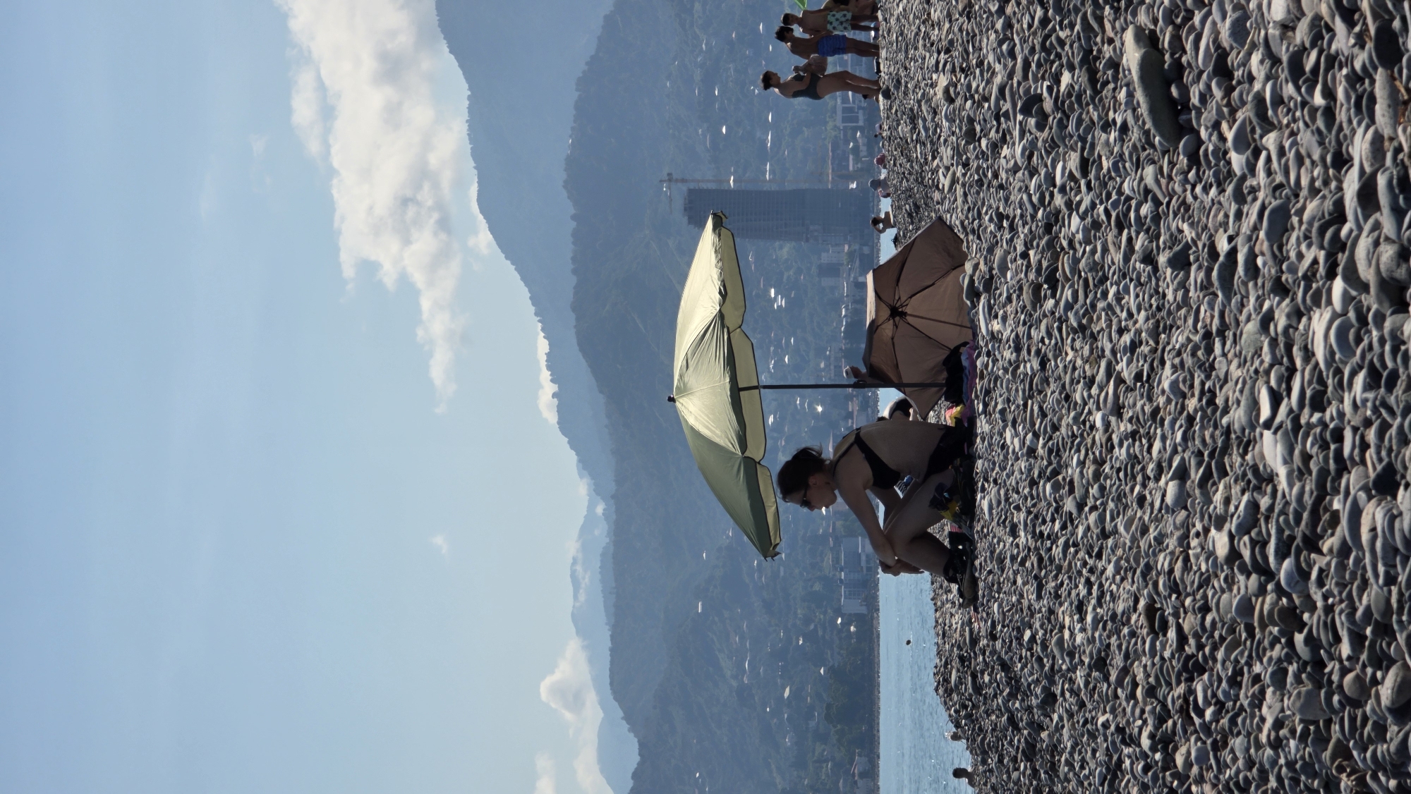 Early morning at Batumi's Black Sea beach and waterfront