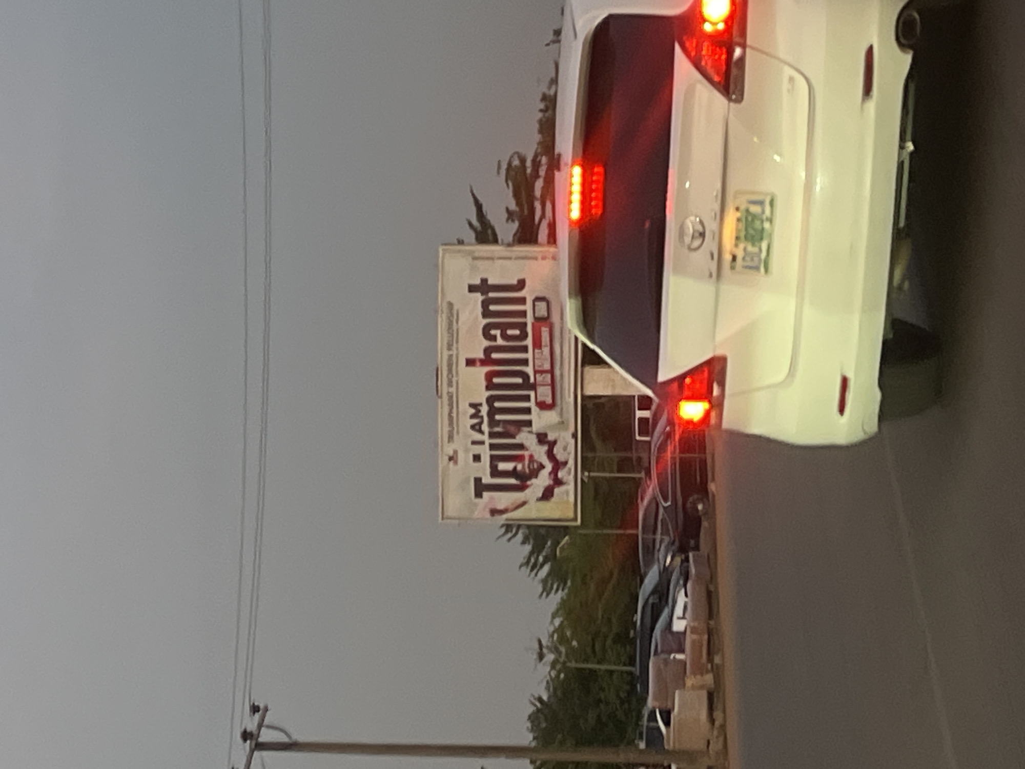 White SUV with lit taillights spotted in Galadimawa Village