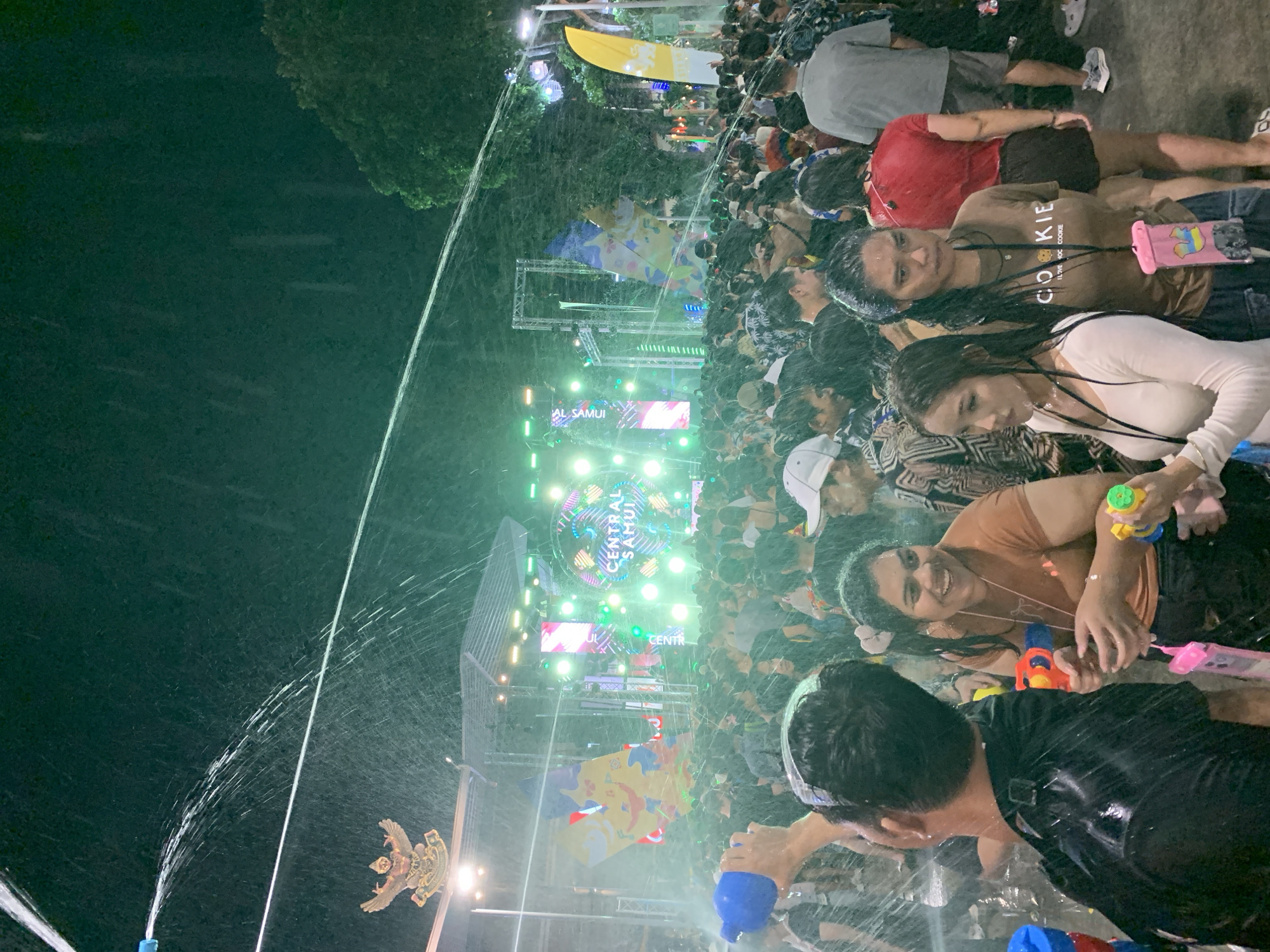 Songkran Festival Draws Large Crowd in Baan Chaweng Thailand